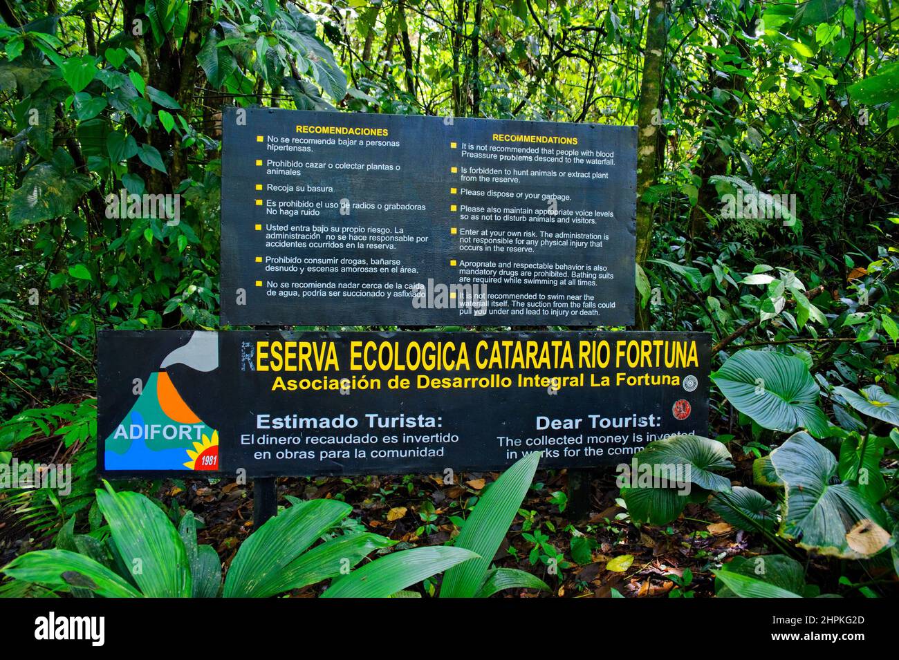 Costa Rica, La Fortuna, Reserva Ecologica Catarata Rio Fortuna Stockfoto