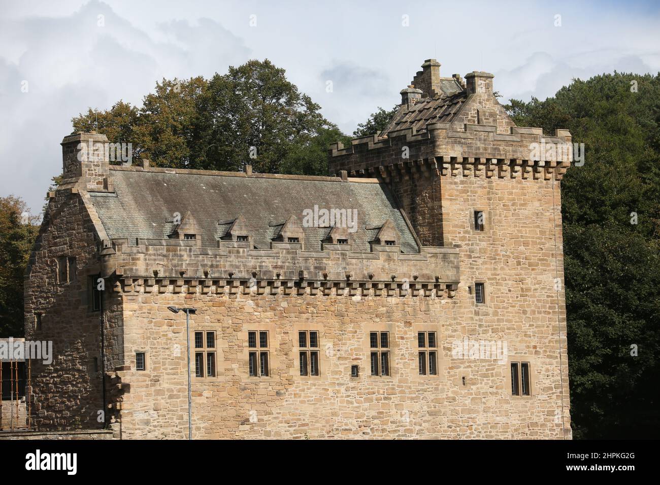 Dean Castle, Kilmarnock, Ayrshire, Schottland, Großbritannien. Wird restauriert Stockfoto