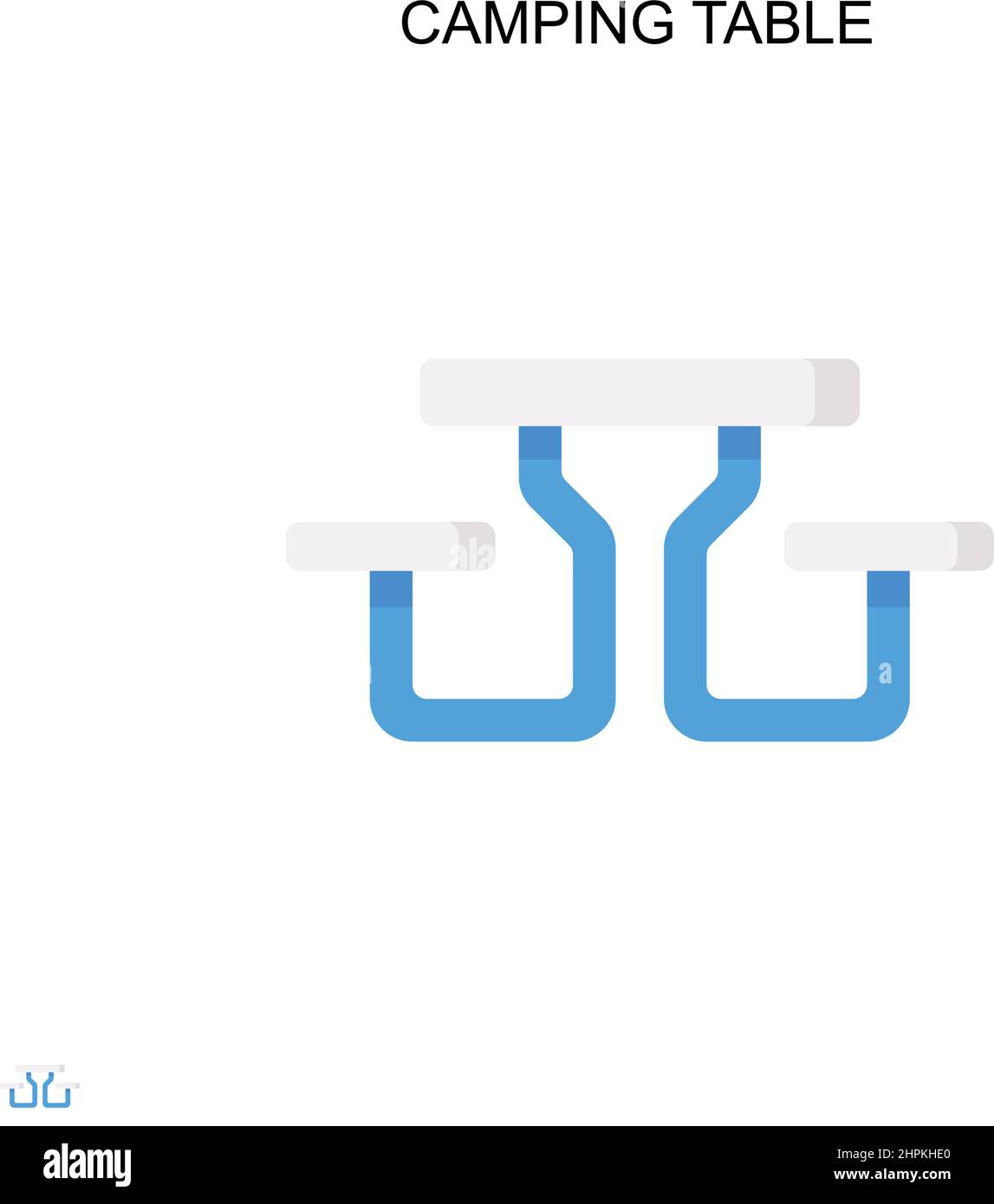 Camping Tisch einfaches Vektor-Symbol. Illustration Symbol Design-Vorlage für Web mobile UI-Element. Stock Vektor
