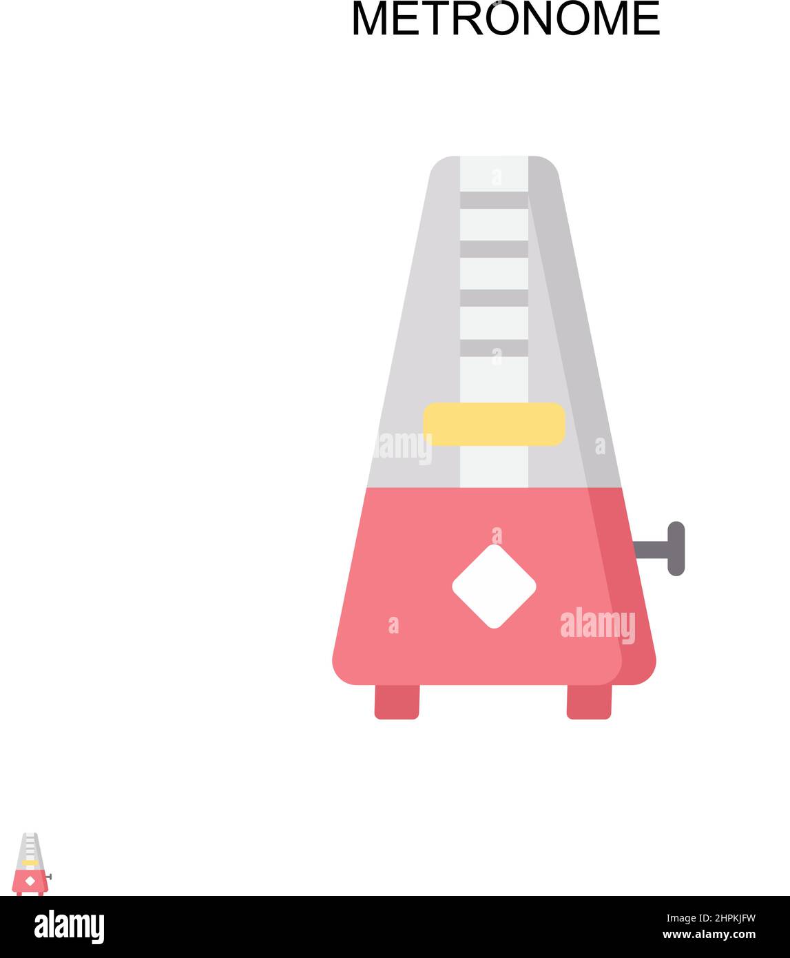 Einfaches Metronom-Vektorsymbol. Illustration Symbol Design-Vorlage für Web mobile UI-Element. Stock Vektor