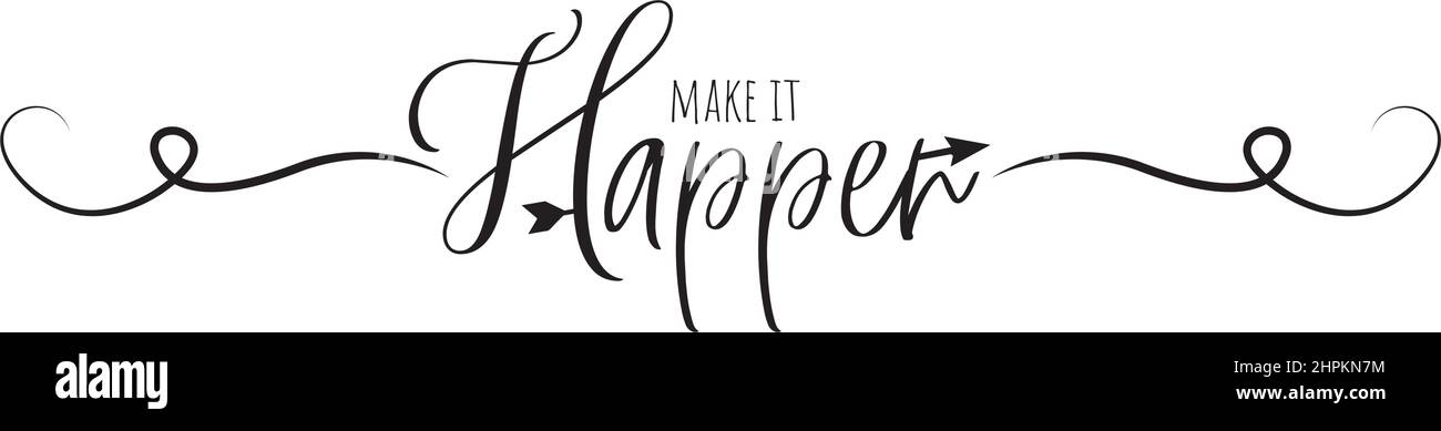 Machen Sie es möglich, Vektor. Wording-Design isoliert auf weißem Hintergrund, Schriftzug. Motivierend inspirierend positive Lebenszitate. Selbstversorgung, persönlich Stock Vektor