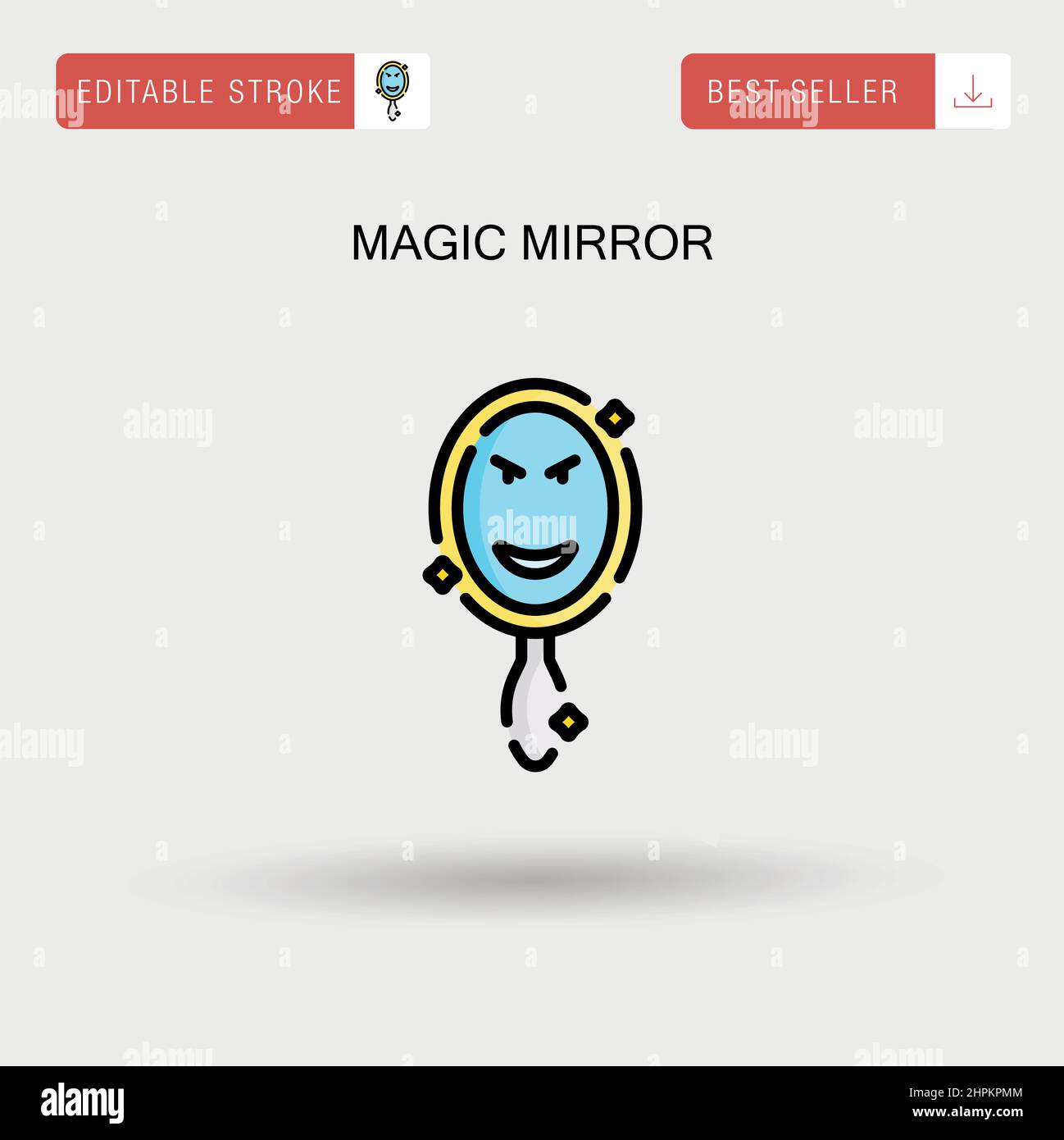 Magic Mirror einfaches Vektorsymbol. Stock Vektor