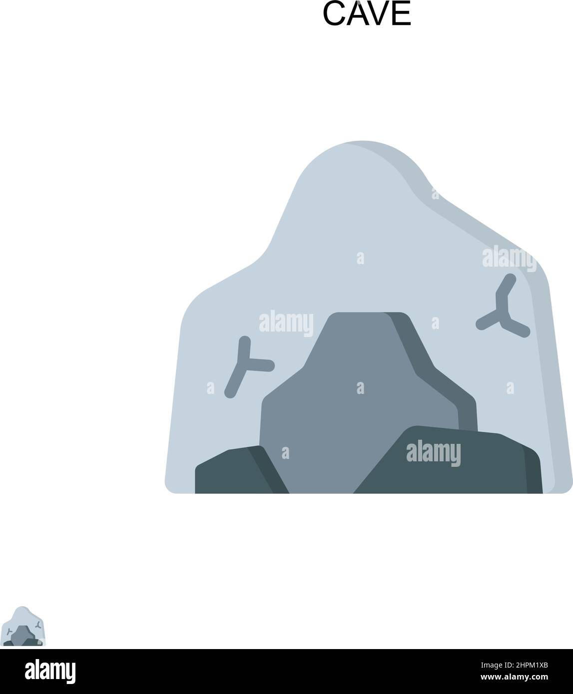 Einfaches Vektor-Symbol für Höhle. Illustration Symbol Design-Vorlage für Web mobile UI-Element. Stock Vektor