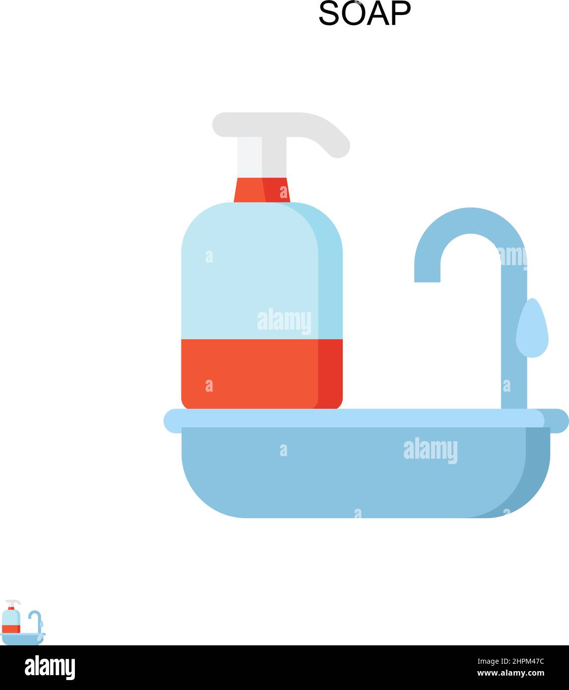 Einfaches Vektorsymbol SOAP. Illustration Symbol Design-Vorlage für Web mobile UI-Element. Stock Vektor