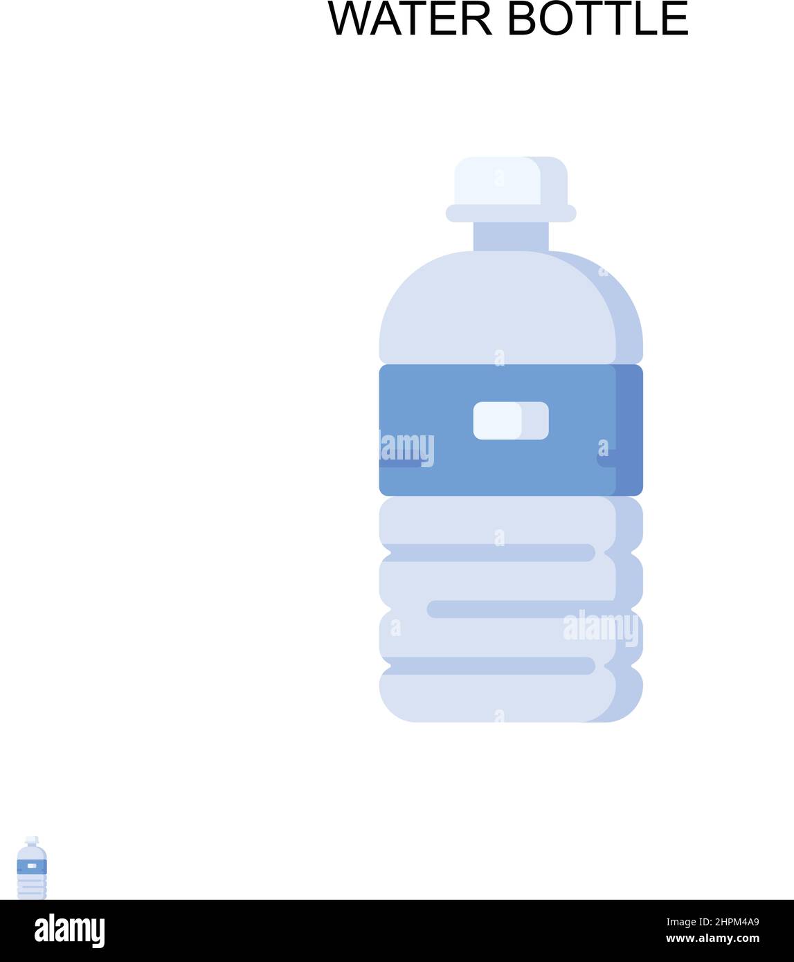 Einfaches Vektorsymbol der Wasserflasche. Illustration Symbol Design-Vorlage für Web mobile UI-Element. Stock Vektor