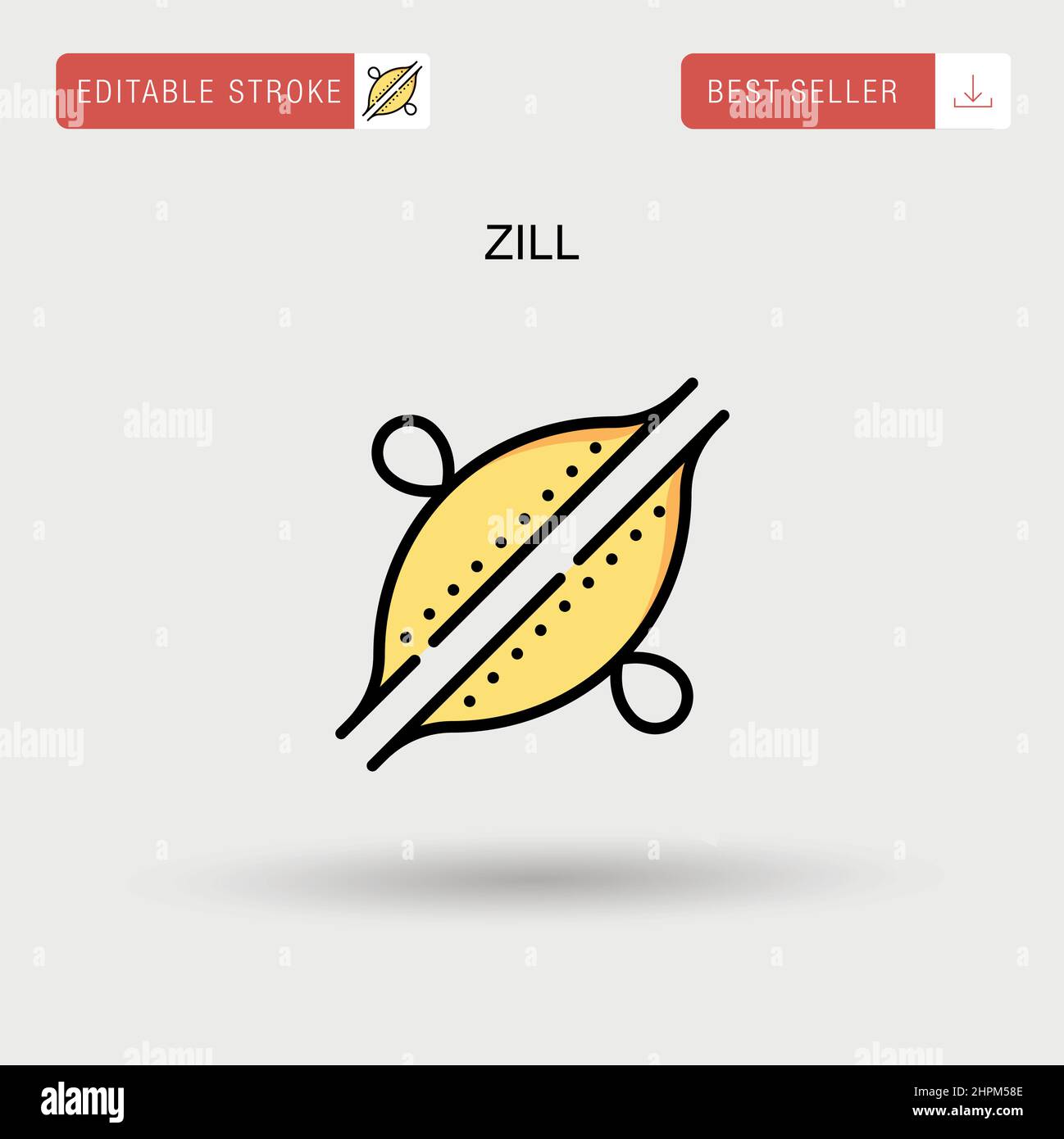 Einfaches Vektorsymbol Zill. Stock Vektor