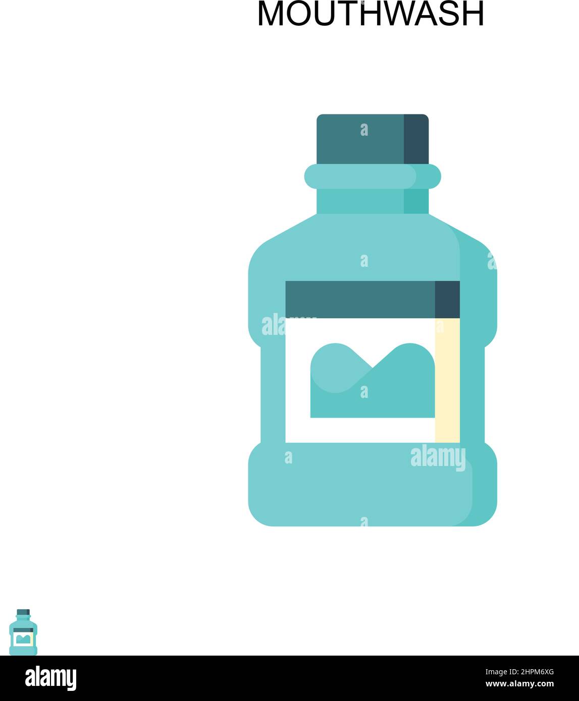 Einfaches Vektorsymbol für Mundwasser. Illustration Symbol Design-Vorlage für Web mobile UI-Element. Stock Vektor