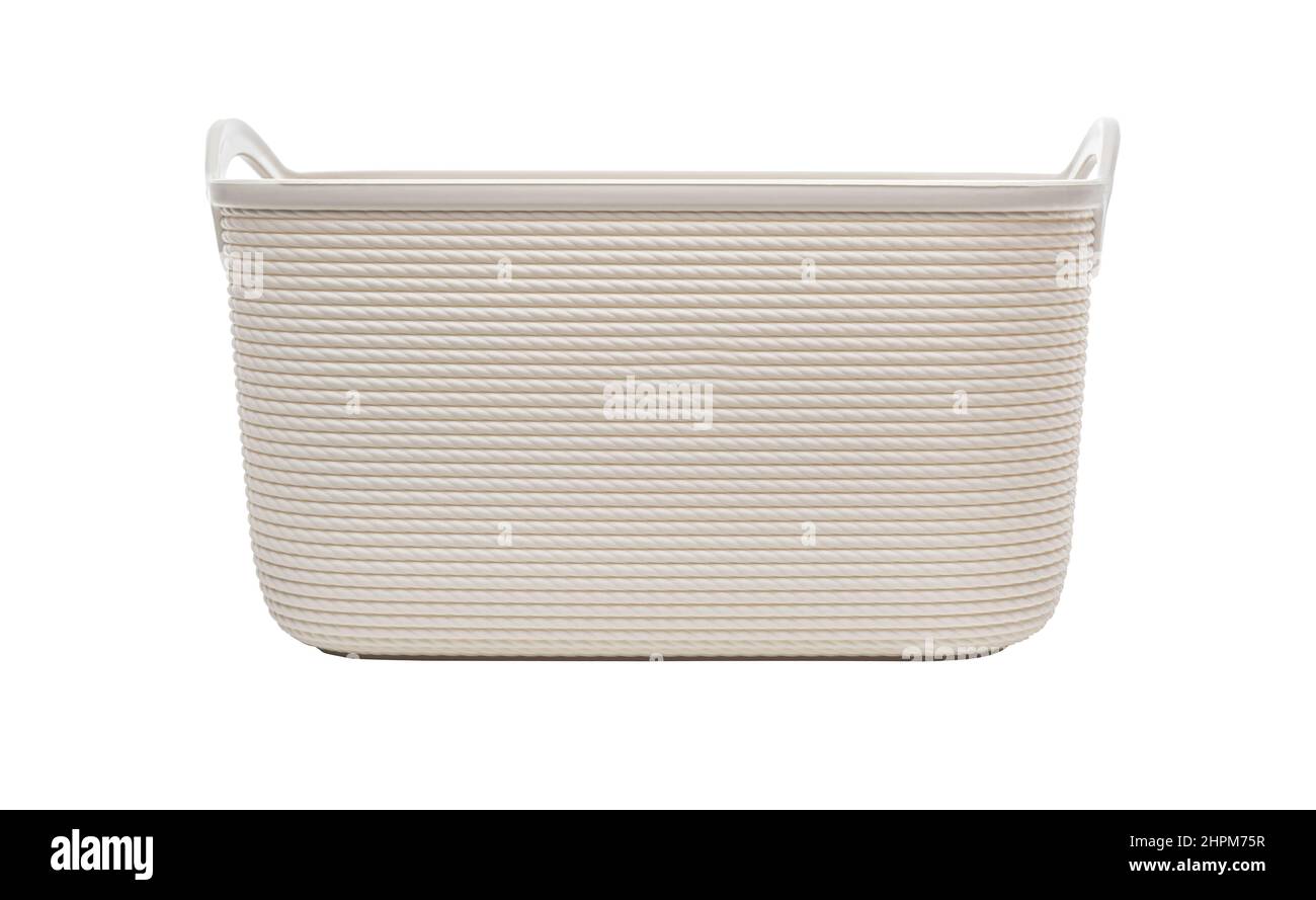 Kunststoffkorb für die Aufbewahrung verschiedener Dinge. Stockfoto