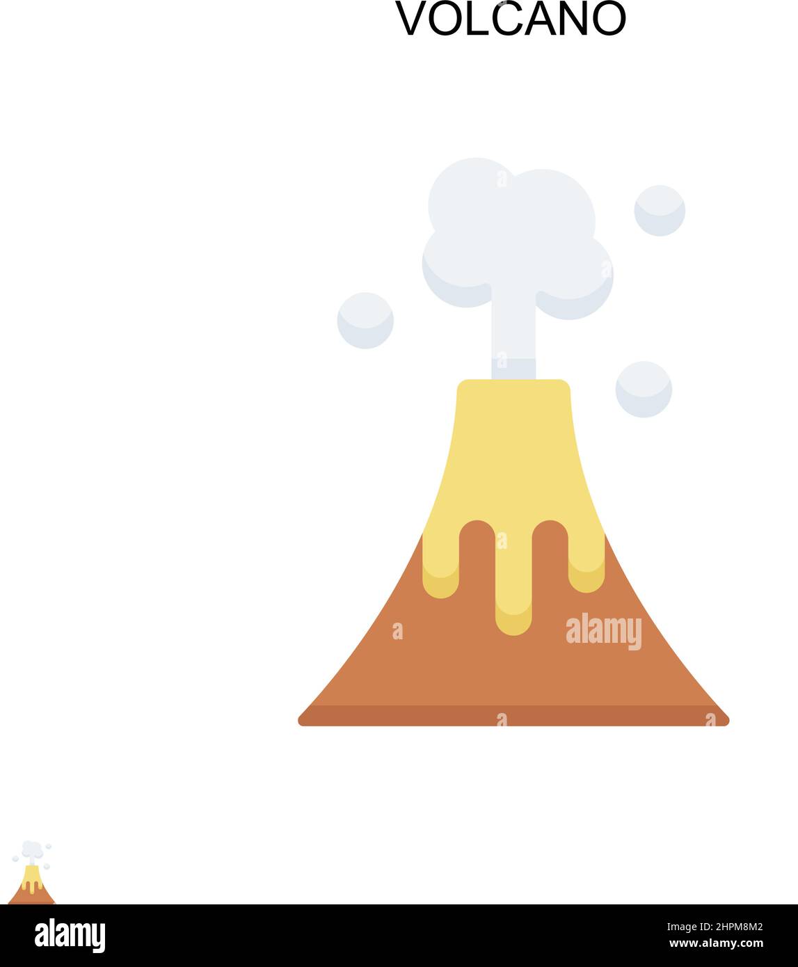 Einfaches Vektor-Symbol für Vulkan. Illustration Symbol Design-Vorlage für Web mobile UI-Element. Stock Vektor