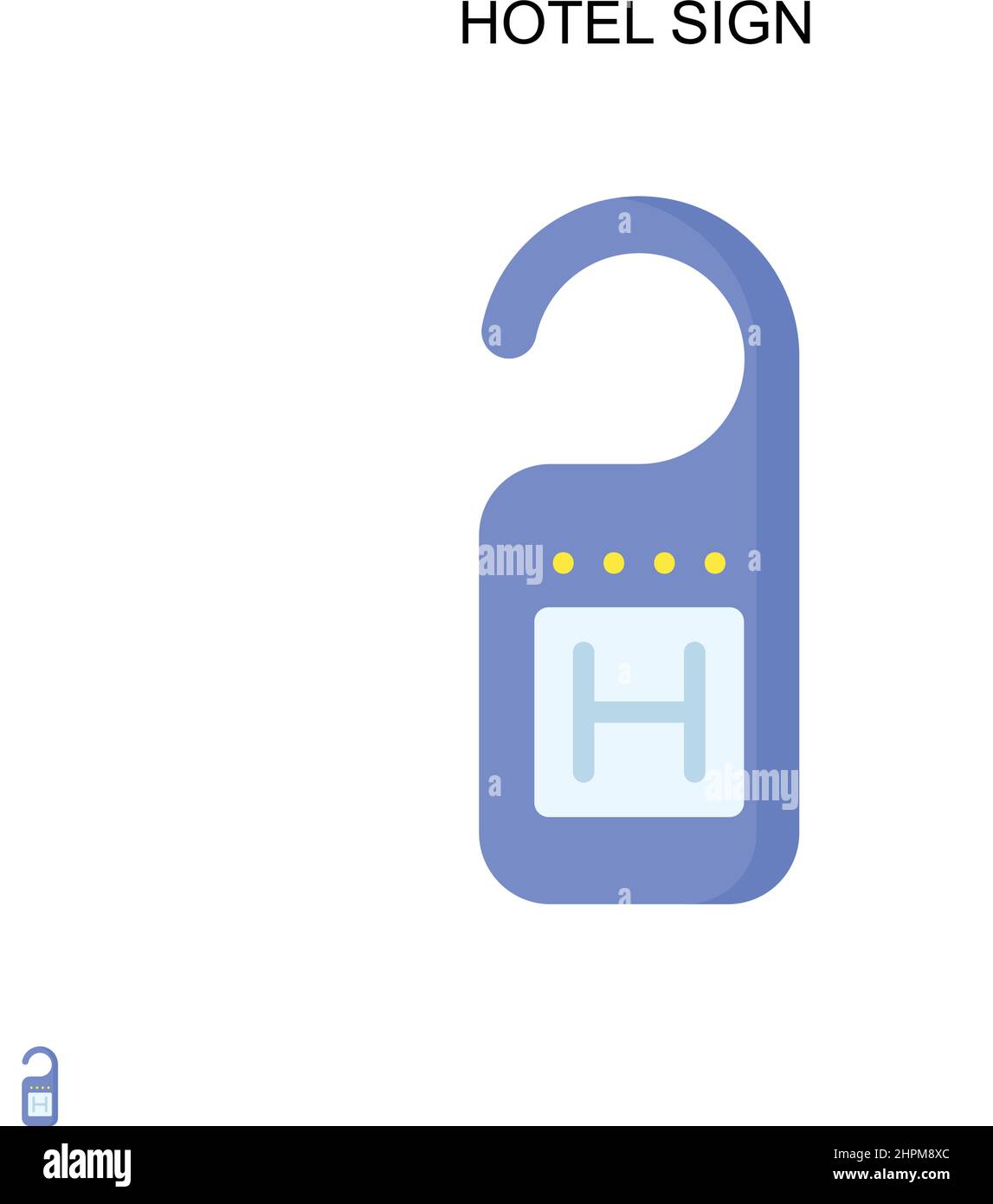 Einfaches Vektorsymbol für Hotelzeichen. Illustration Symbol Design-Vorlage für Web mobile UI-Element. Stock Vektor