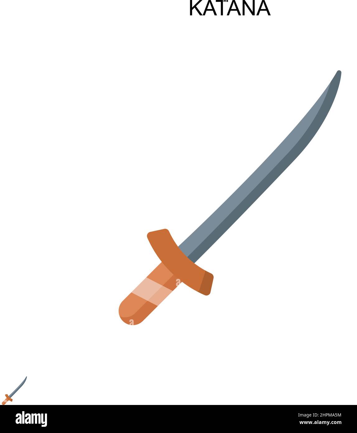 Katana einfaches Vektorsymbol. Illustration Symbol Design-Vorlage für Web mobile UI-Element. Stock Vektor