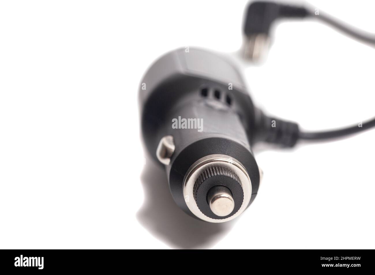 Kfz-Ladegerät auf weißem Hintergrund isoliert. Stockfoto