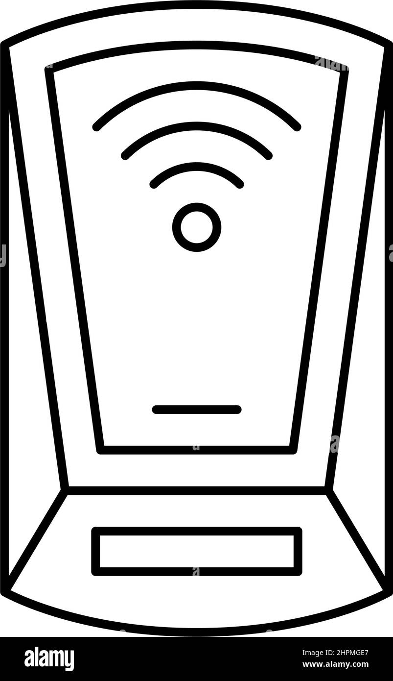 Abbildung des Symbols für das Scannen von rfid-Geräten Stock Vektor