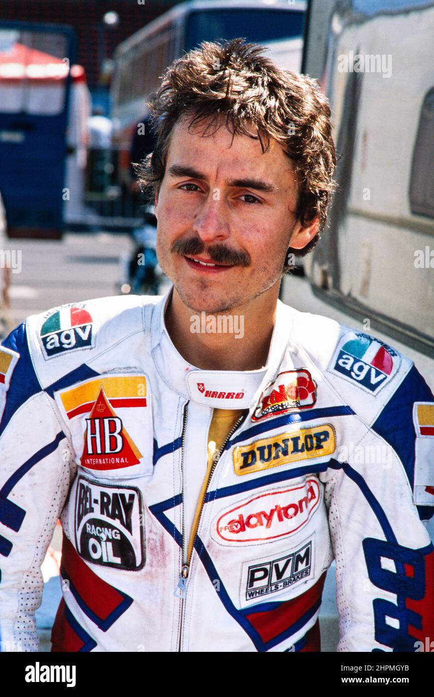 Dirk Raudies (DEU), Motorrad-Weltmeisterschaft 1990, großer Preis (GP) von Deutschland auf dem Hockenheimring am 27. Mai 1990, Honda 125 ccm. Stockfoto