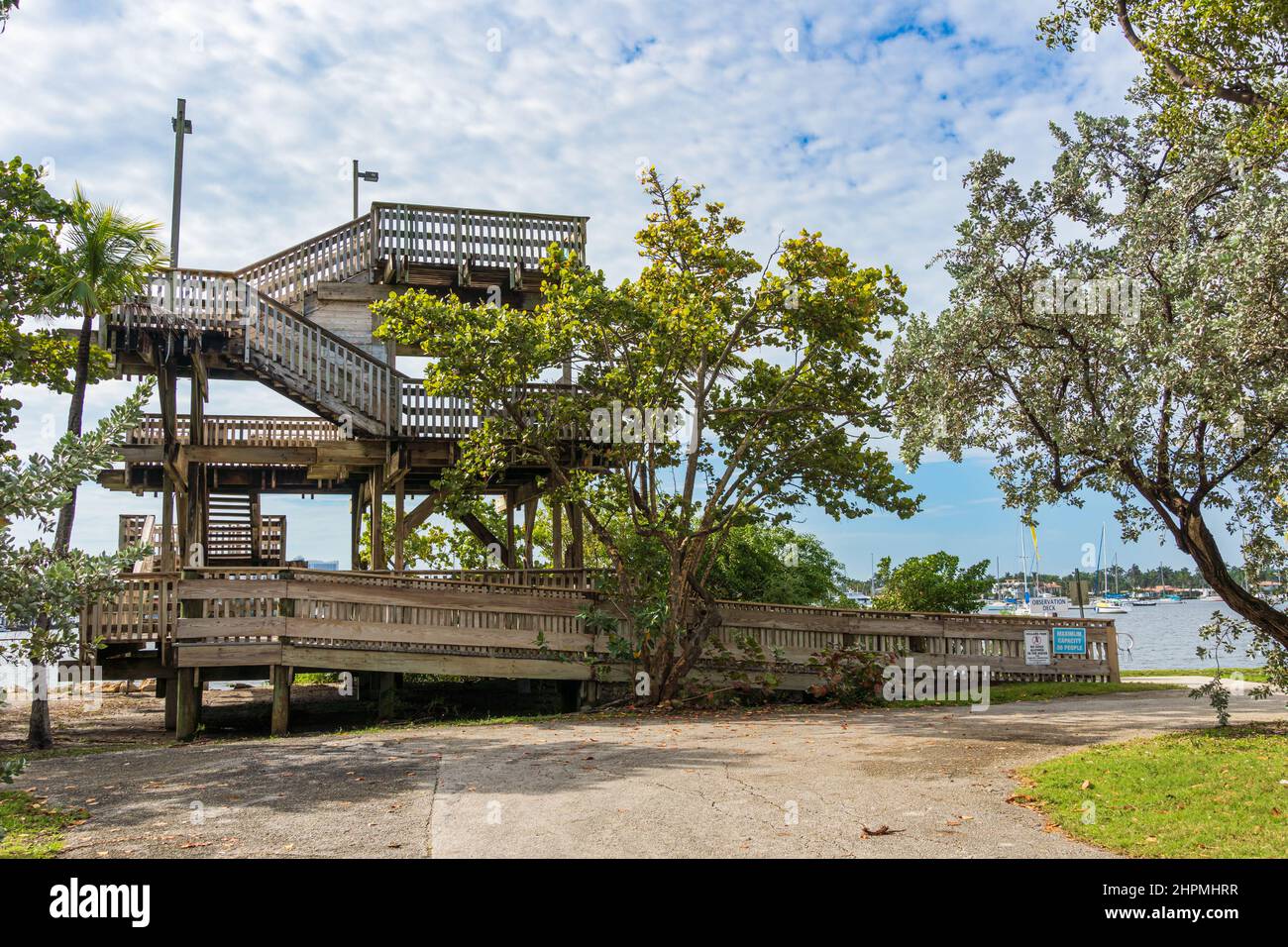 Aussichtsturm im Holland Park - Hollywood, Florida, USA Stockfoto