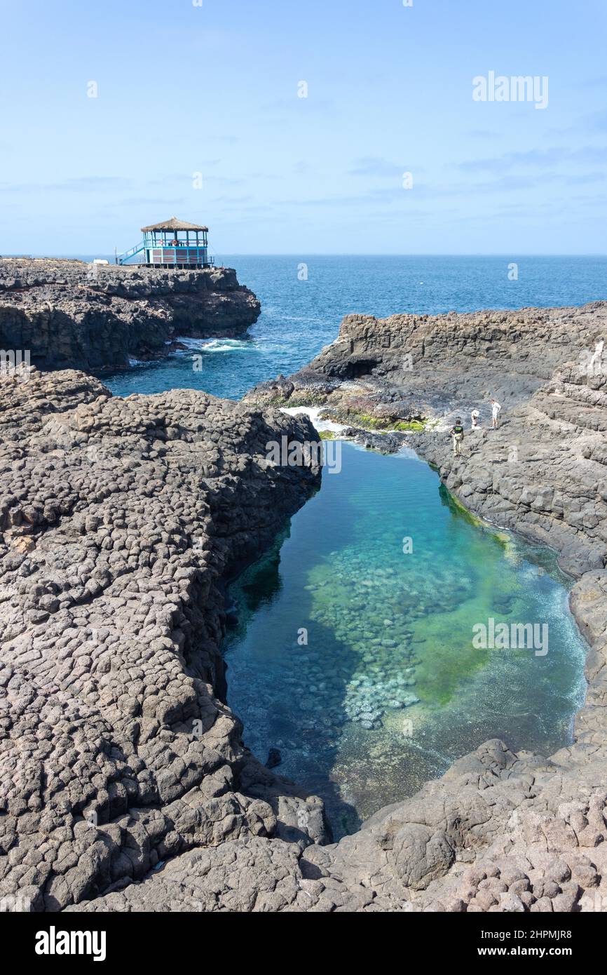 Naturbecken von Buracona, Buracona-Ragona, Sal (IIha do Sal), República de Cabo (Kap Verde) Stockfoto