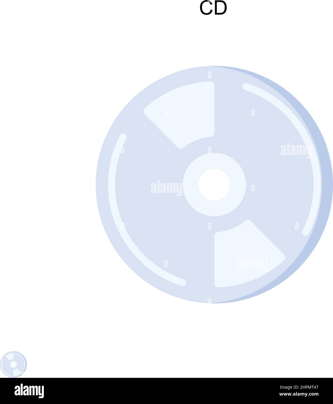 Einfaches CD-Vektorsymbol. Illustration Symbol Design-Vorlage für Web mobile UI-Element. Stock Vektor