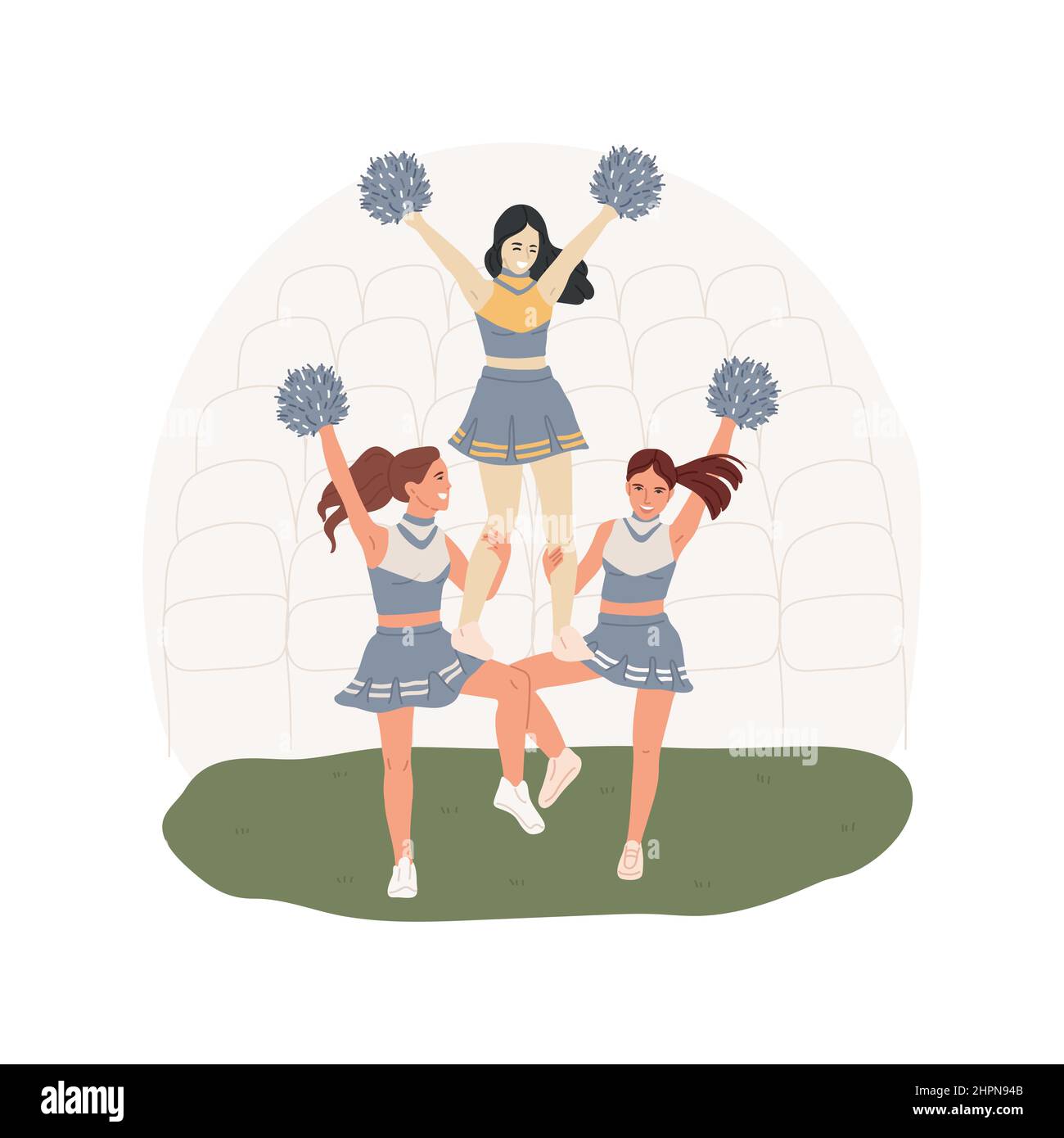Cheerleading isoliert Cartoon Vektor Illustration körperliche Bildung