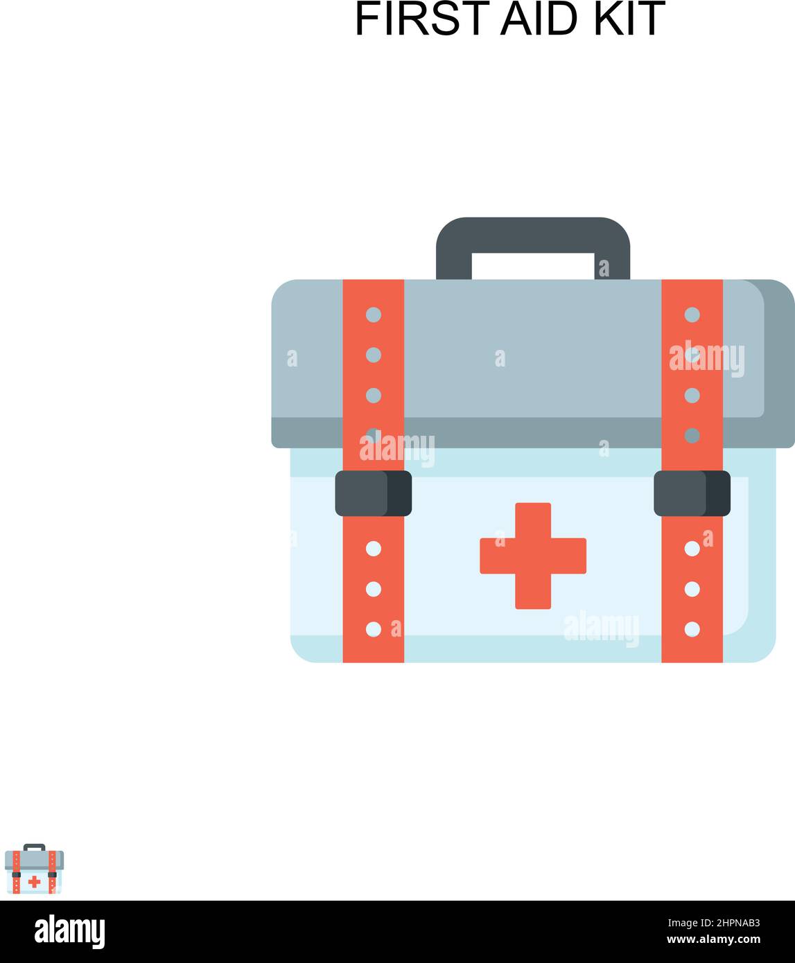 Einfaches Vektor-Symbol für Verbandskasten. Illustration Symbol Design-Vorlage für Web mobile UI-Element. Stock Vektor