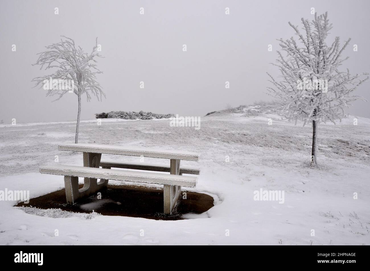 FRANCE Hiver Auvergne Stockfoto