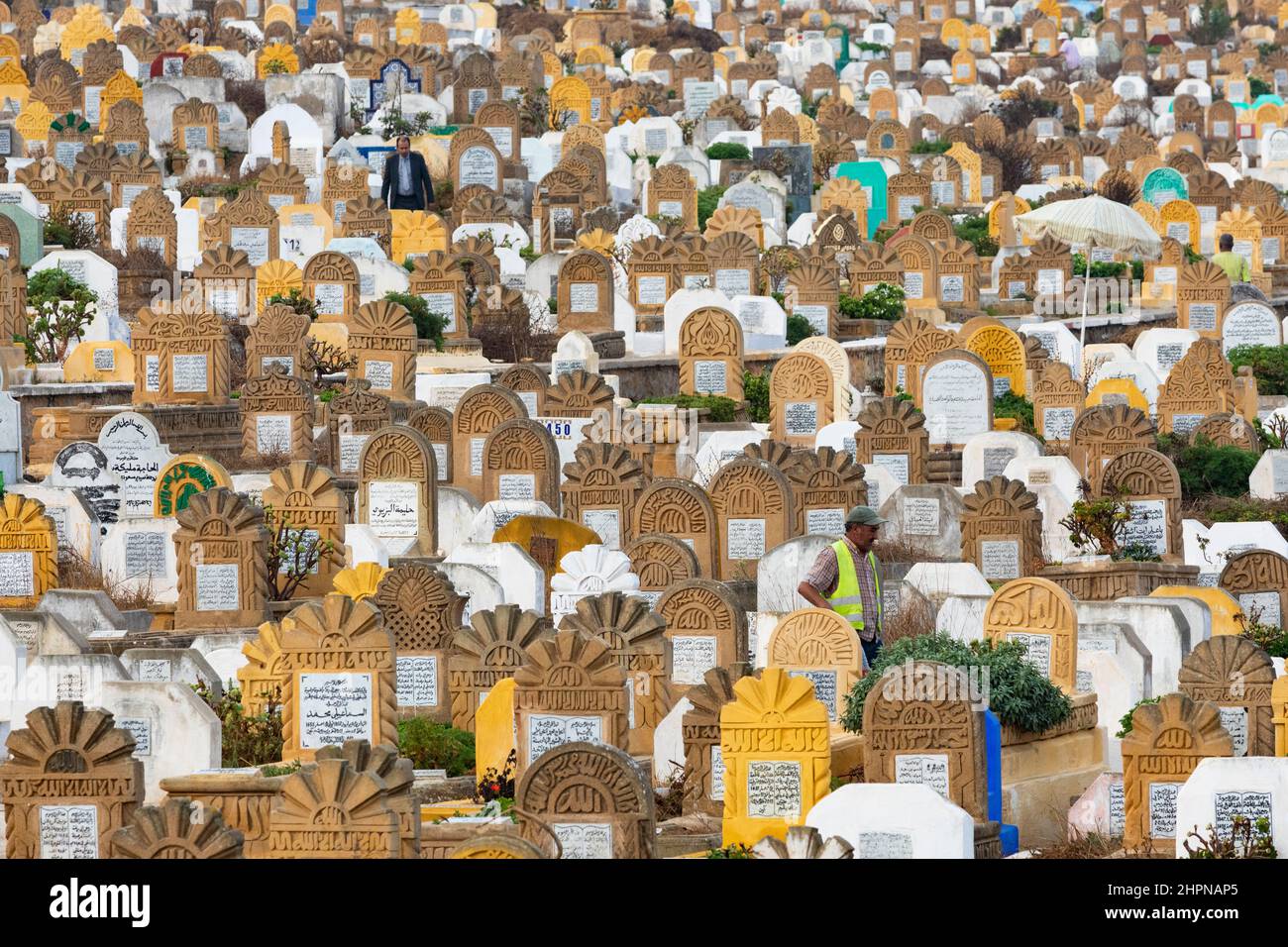 Verkauf Friedhof außerhalb der Rabat Medina - Marokko. Stockfoto