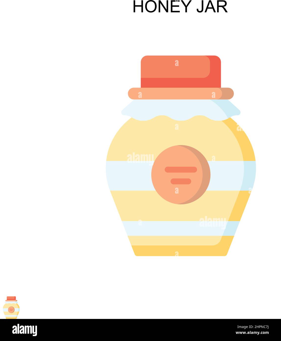 Honigglas einfaches Vektor-Symbol. Illustration Symbol Design-Vorlage für Web mobile UI-Element. Stock Vektor