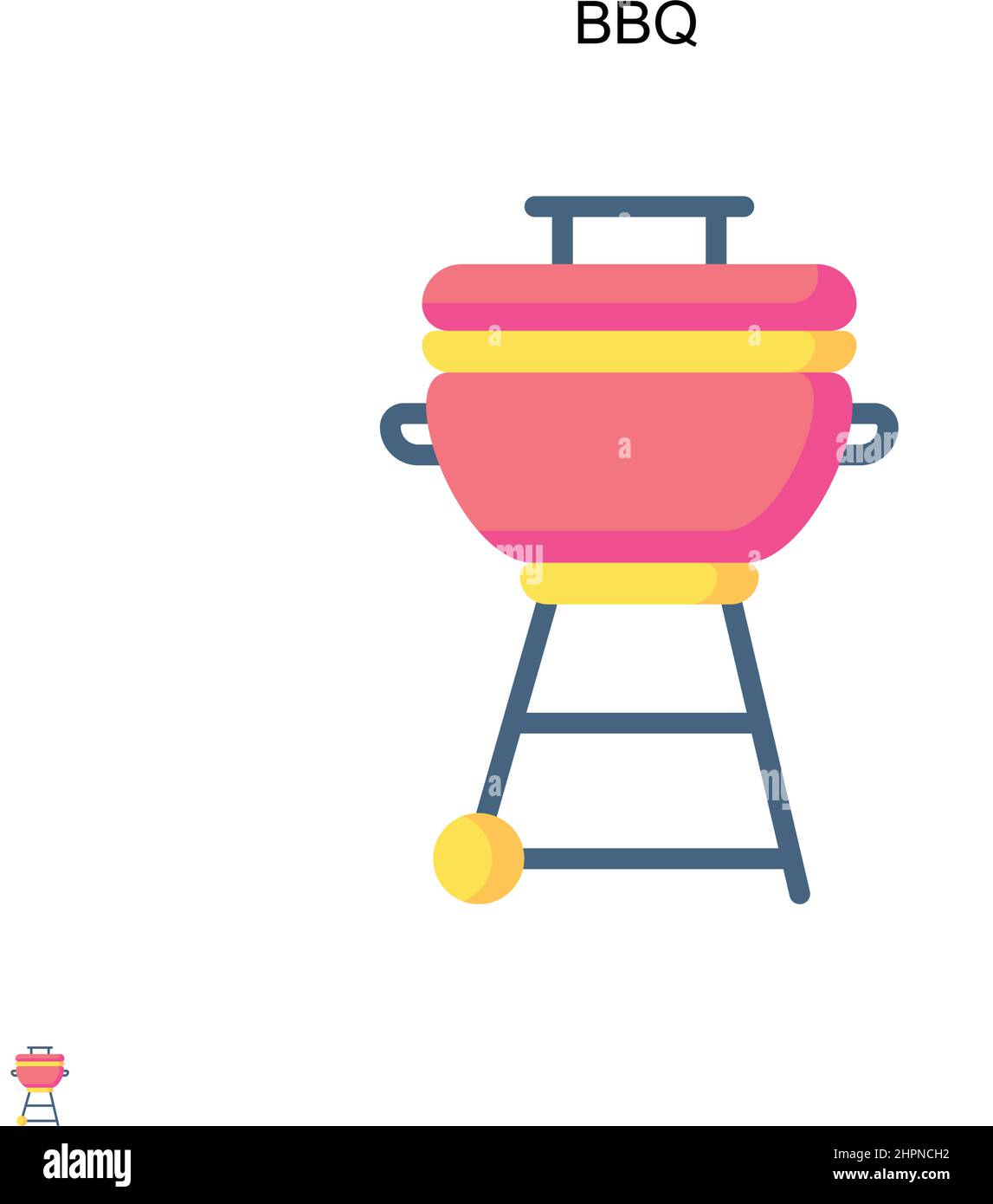 Einfaches Vektor-Symbol für BBQ. Illustration Symbol Design-Vorlage für Web mobile UI-Element. Stock Vektor