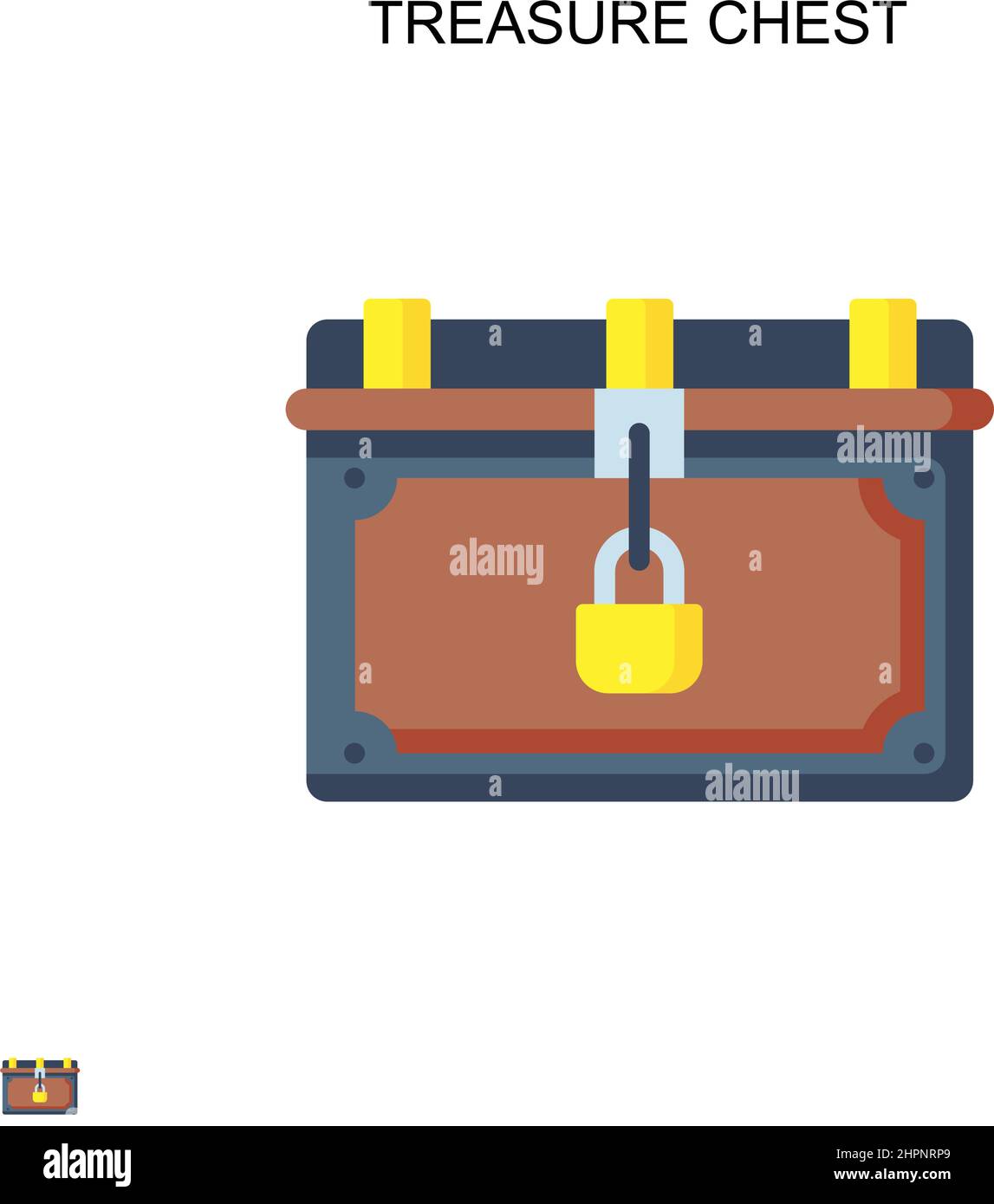 Schatzkiste einfaches Vektor-Symbol. Illustration Symbol Design-Vorlage für Web mobile UI-Element. Stock Vektor