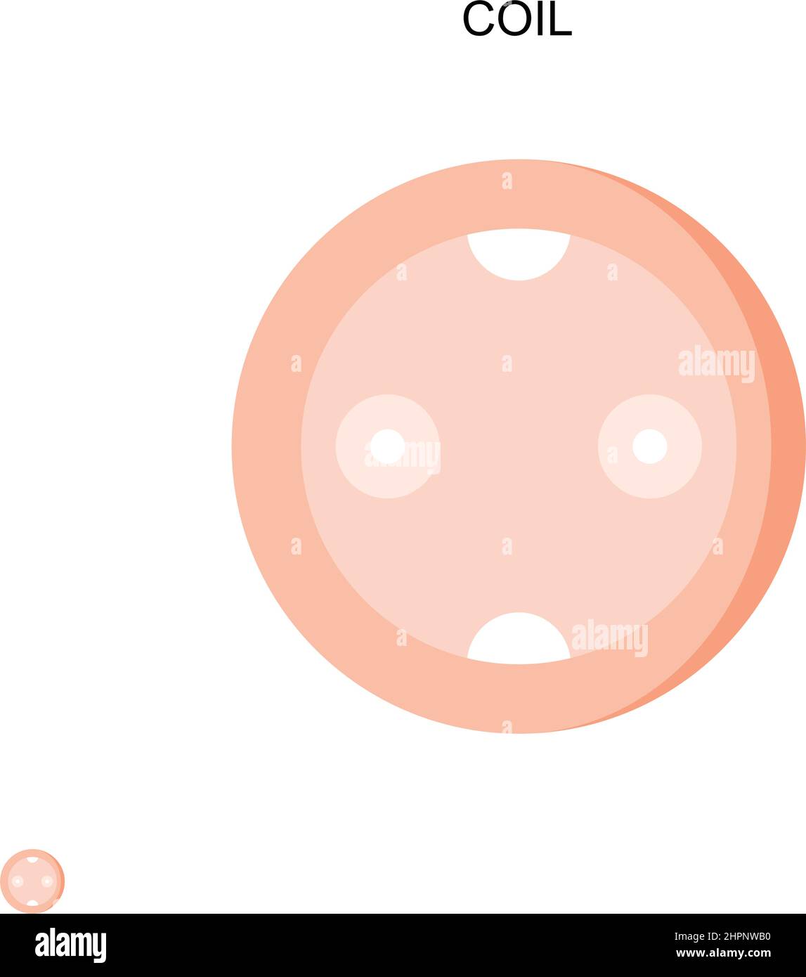 Einfaches Vektorsymbol der Spule. Illustration Symbol Design-Vorlage für Web mobile UI-Element. Stock Vektor