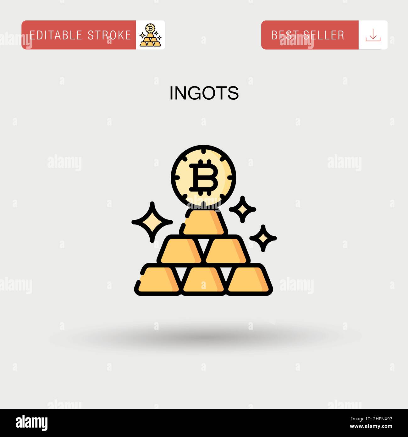 Einfaches Vektorsymbol für Barren. Stock Vektor