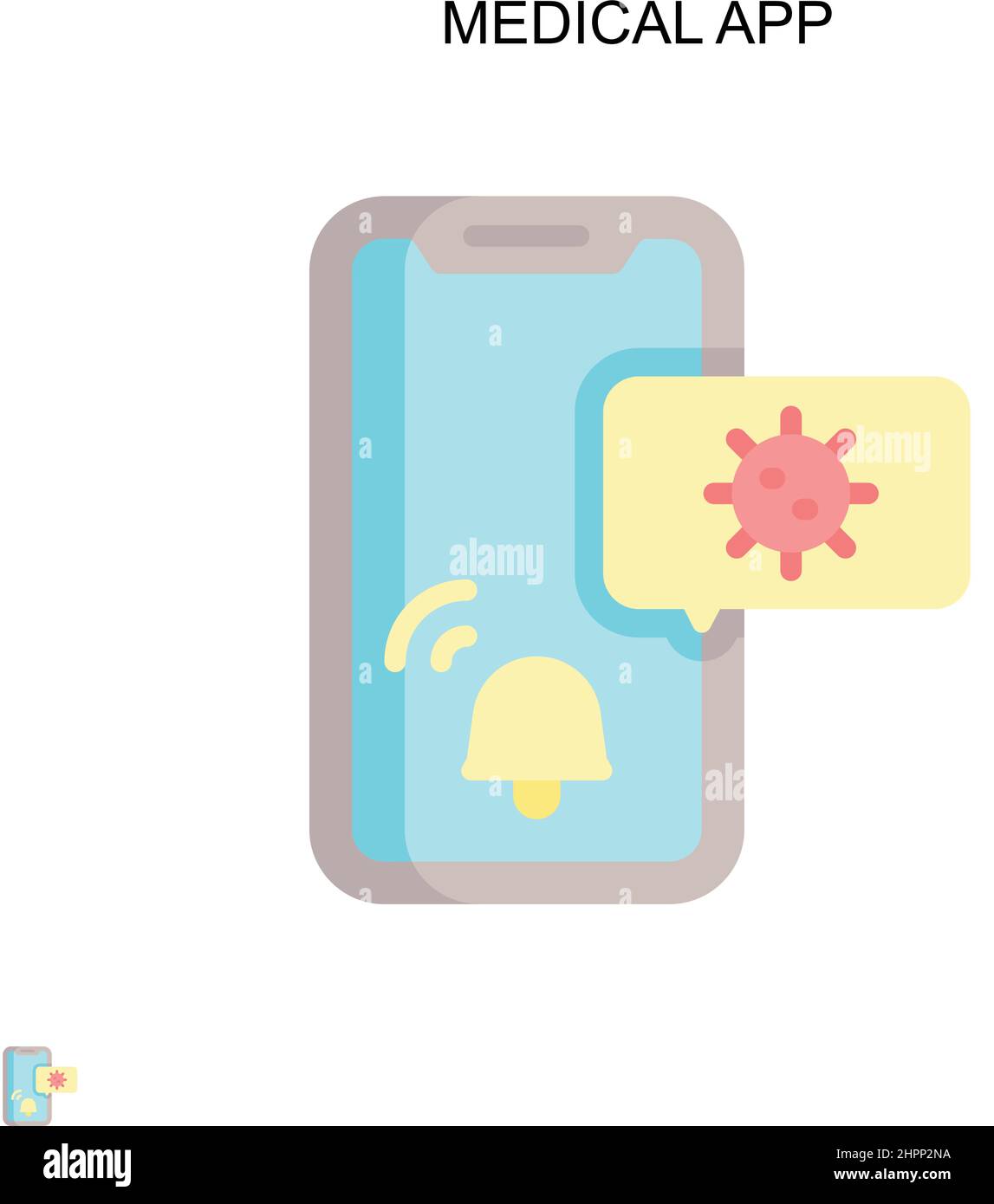 Einfaches Vektorsymbol für medizinische Anwendungen. Illustration Symbol Design-Vorlage für Web mobile UI-Element. Stock Vektor