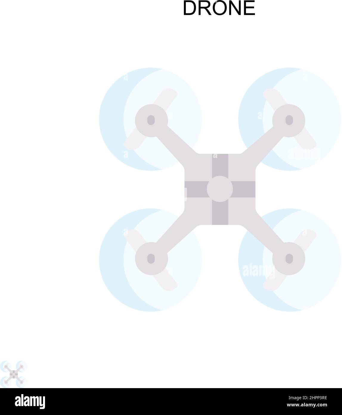 Einfaches Vektorsymbol für Drohnen. Illustration Symbol Design-Vorlage für Web mobile UI-Element. Stock Vektor