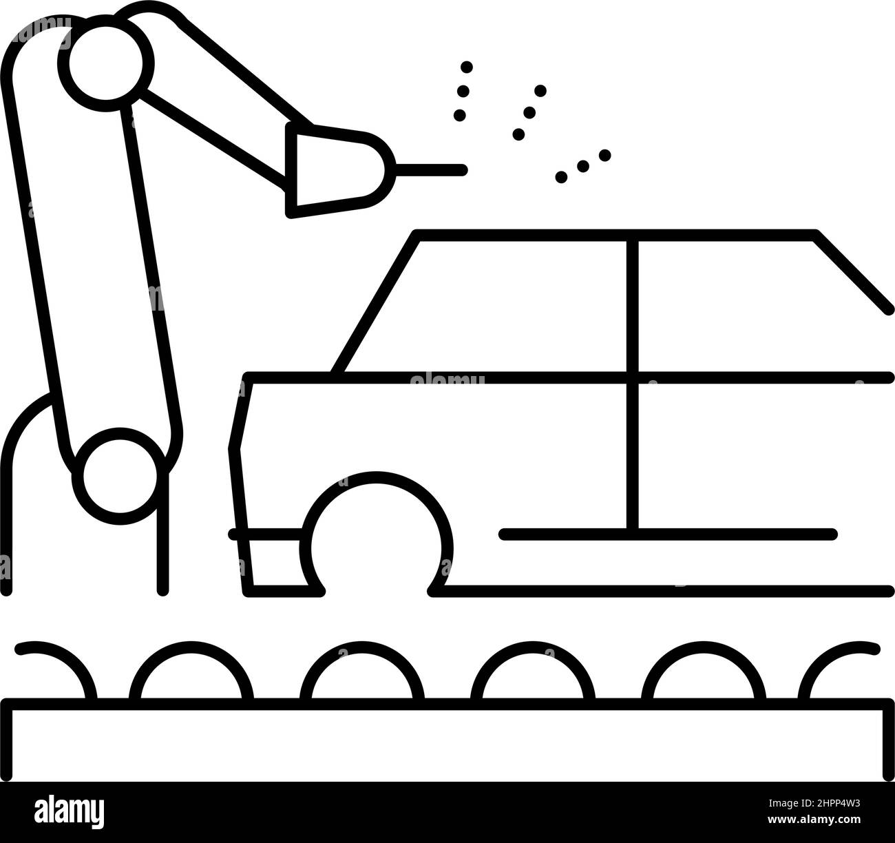 Abbildung des Symbols für das Symbol für die Transportsymbole von Schweißwagen Stock Vektor