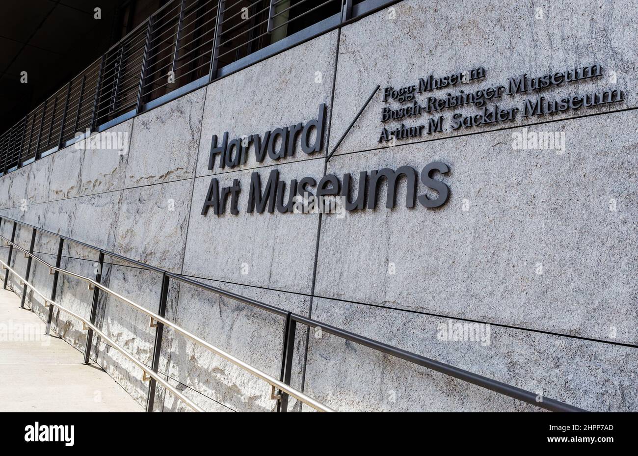 Cambridge, Massachusetts, USA - 19. Februar 2022: Die Harvard Art Museums bestehen aus drei separaten Museen. Stockfoto