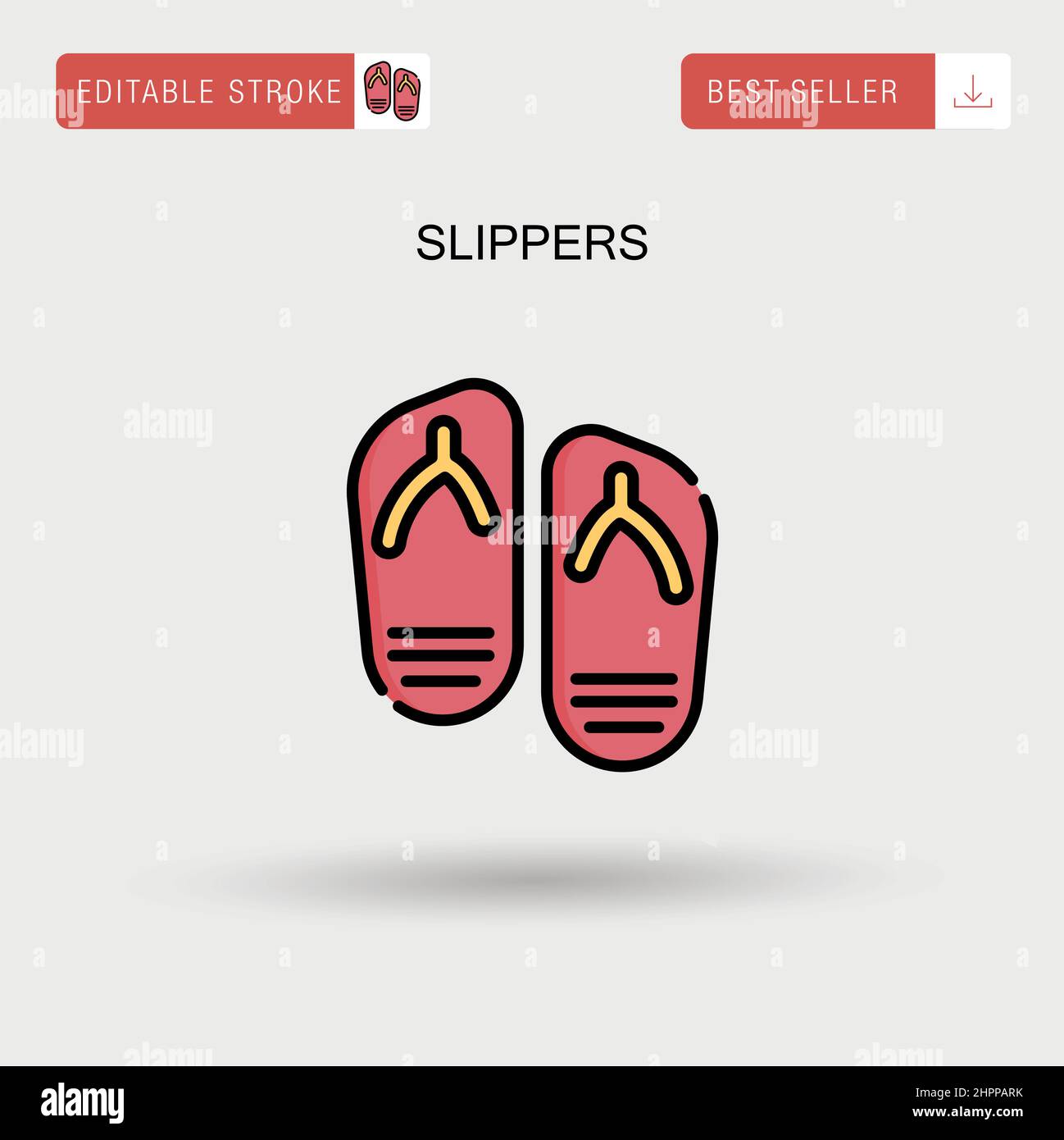 Slipper einfaches Vektor-Symbol. Stock Vektor