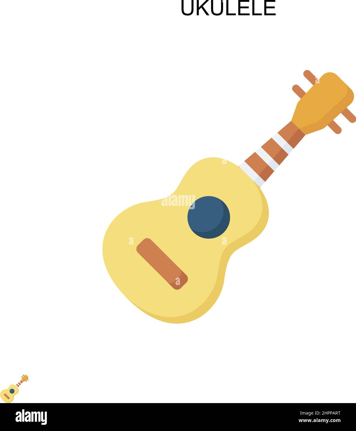 Ukulele einfaches Vektorsymbol. Illustration Symbol Design-Vorlage für Web mobile UI-Element. Stock Vektor