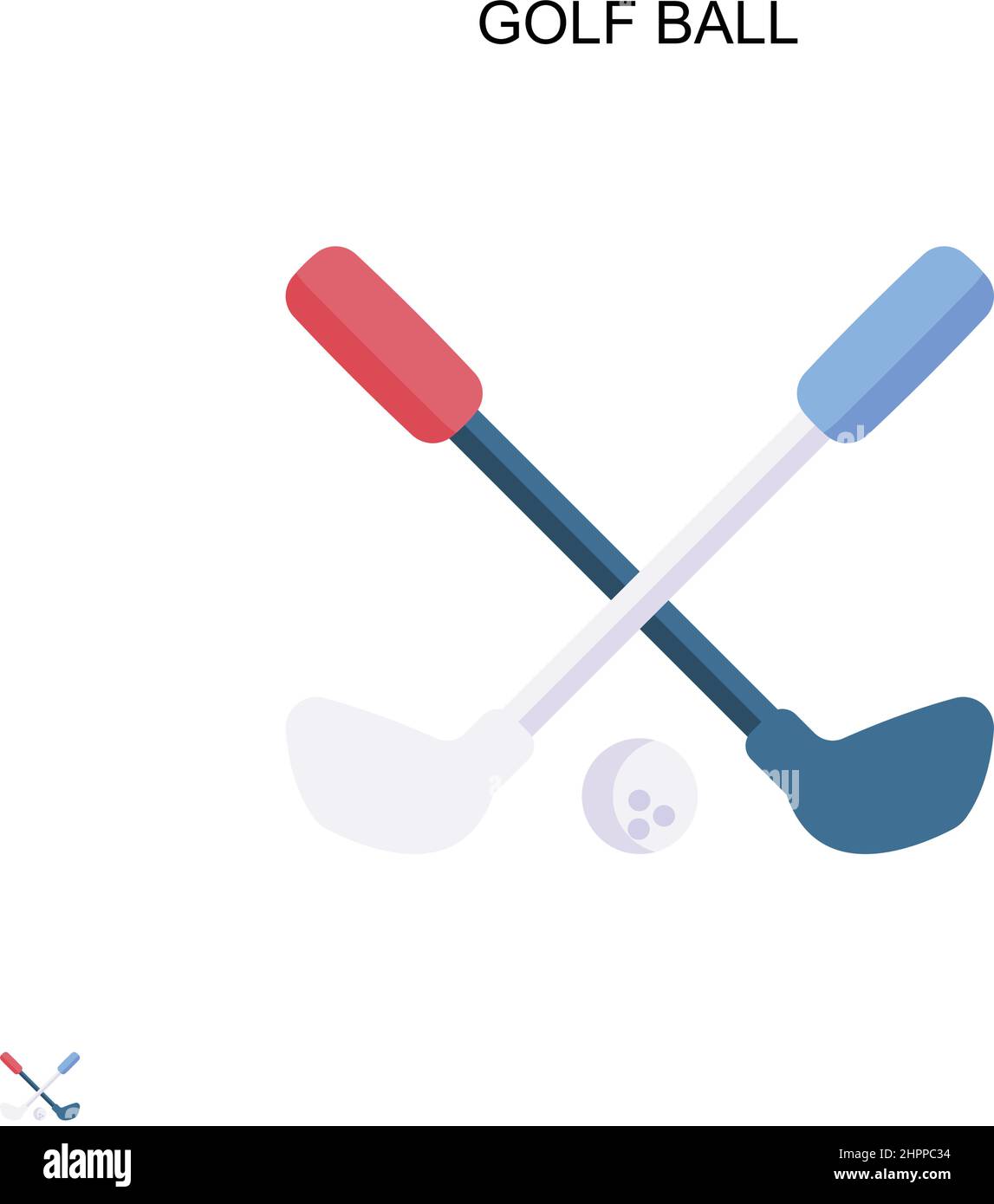 Golfball einfaches Vektor-Symbol. Illustration Symbol Design-Vorlage für Web mobile UI-Element. Stock Vektor