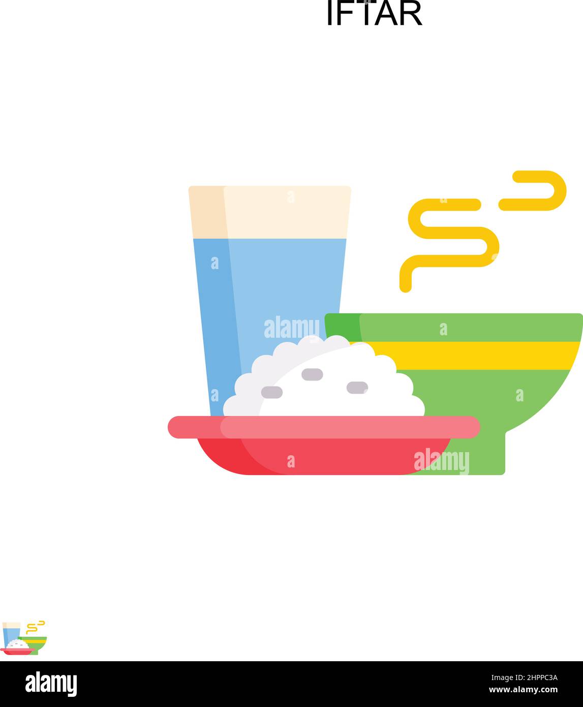 Einfaches Iftar-Vektorsymbol. Illustration Symbol Design-Vorlage für Web mobile UI-Element. Stock Vektor