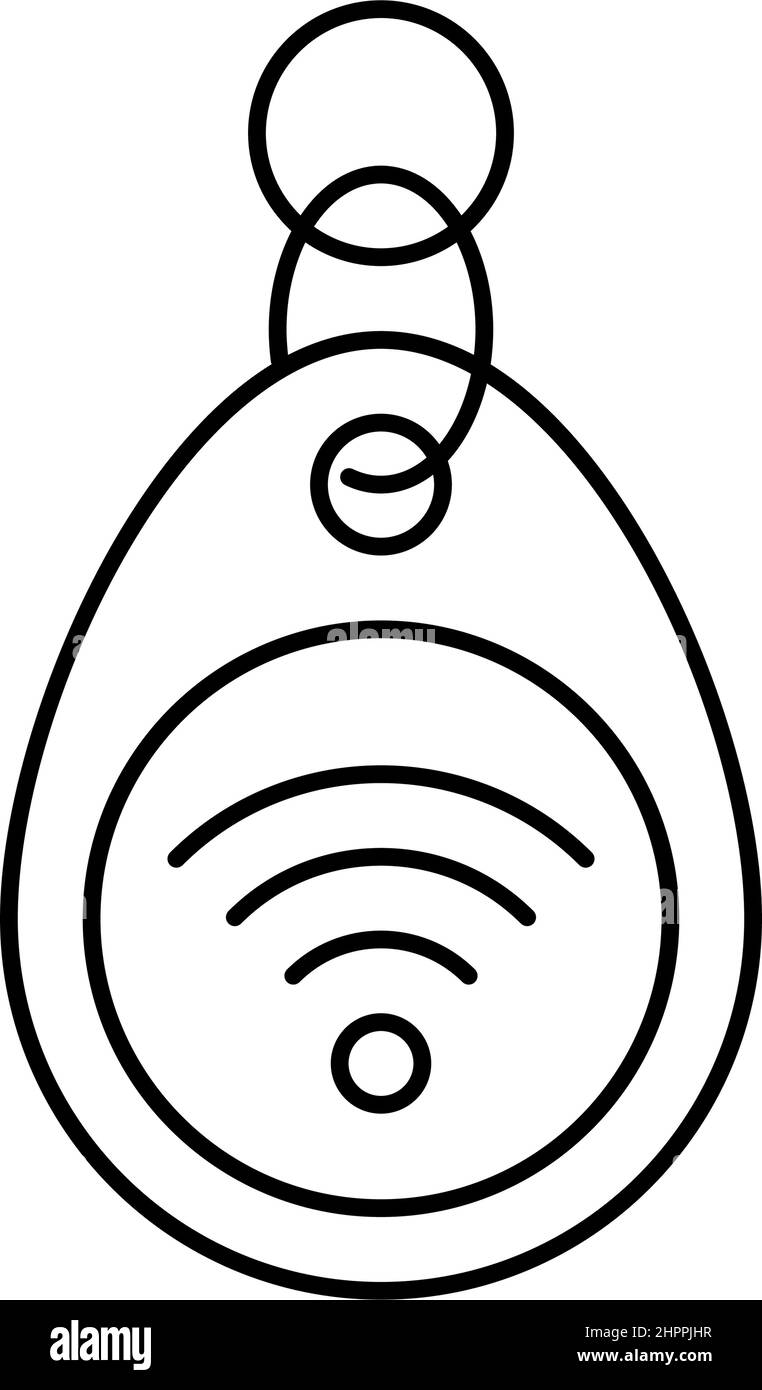 Abbildung des Symbols für die RFID-Linie für Schmuckkästchen Stock Vektor