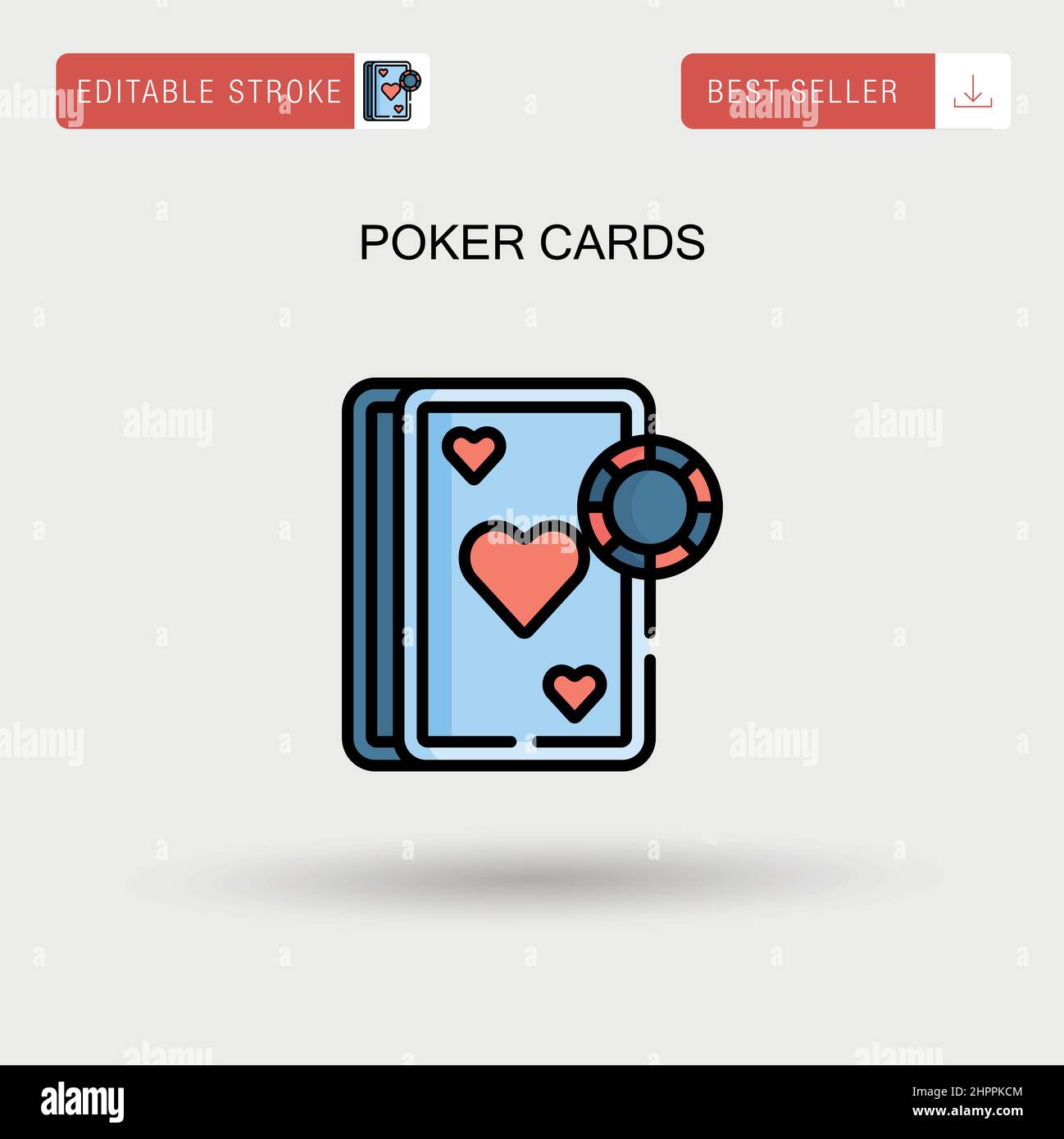 Poker-Karten einfaches Vektor-Symbol. Stock Vektor Poker-Karten einfaches Vektor-Symbol. Stock Vektor