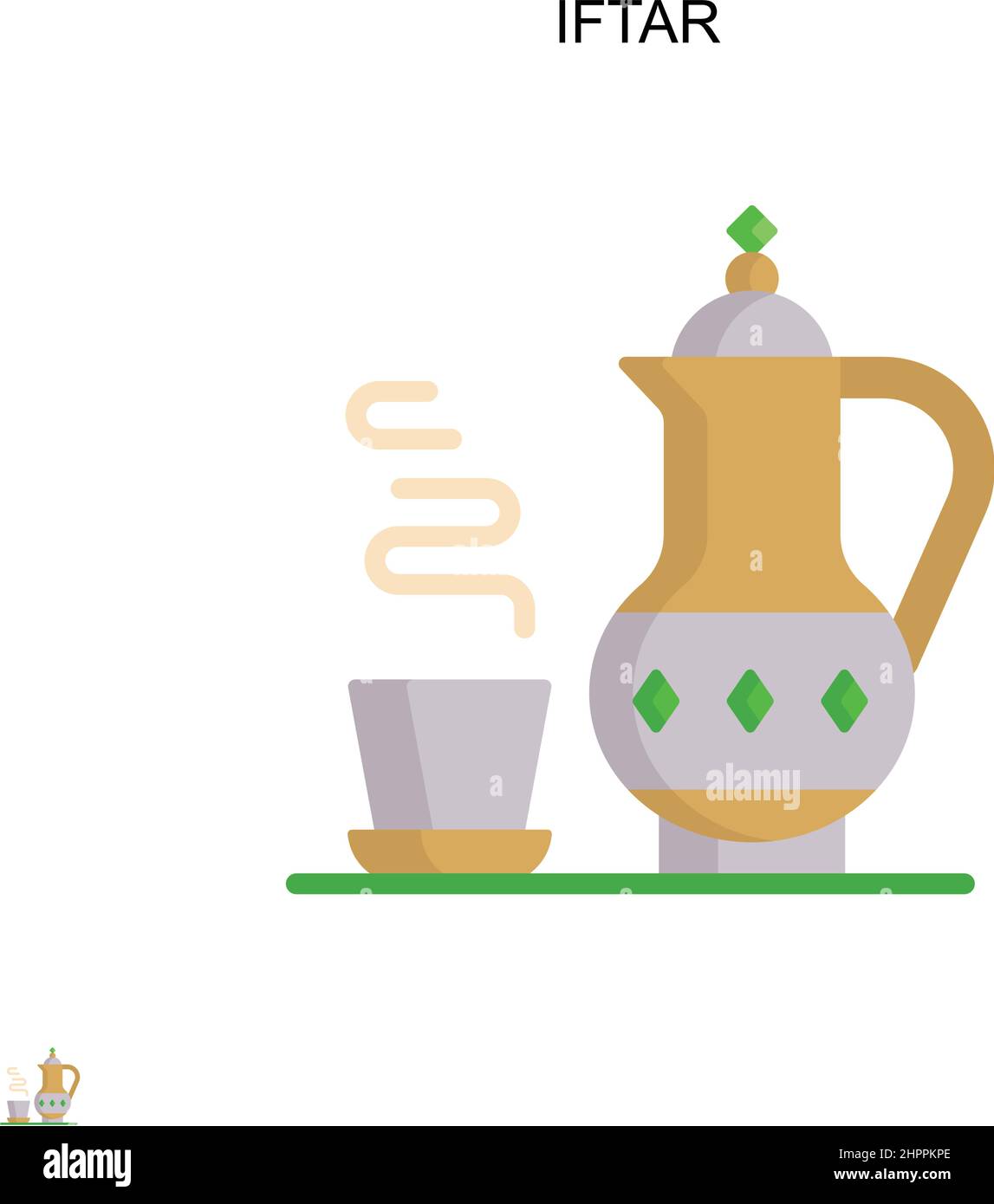 Einfaches Iftar-Vektorsymbol. Illustration Symbol Design-Vorlage für Web mobile UI-Element. Stock Vektor