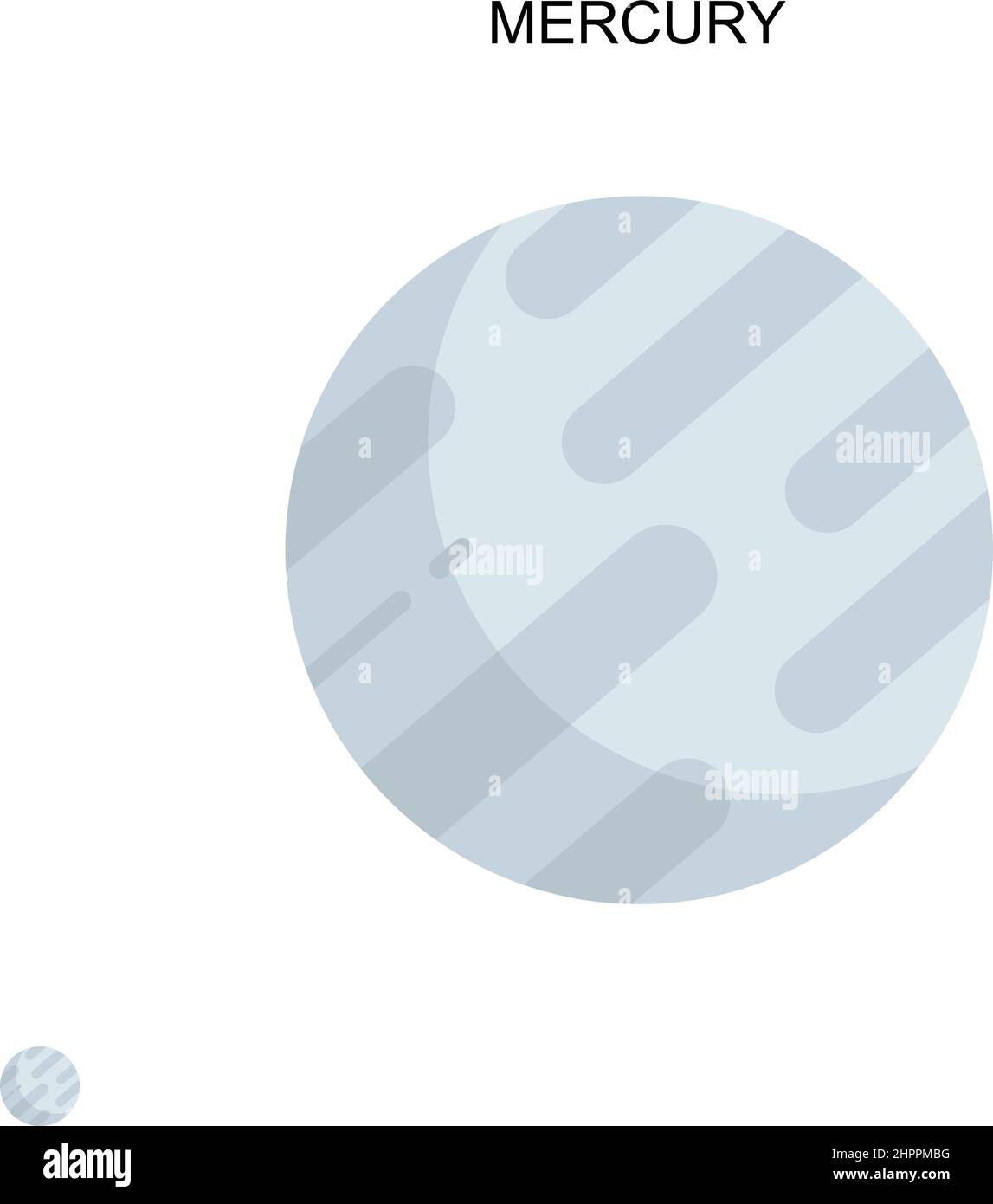 Einfaches Vektorsymbol für Mercury. Illustration Symbol Design-Vorlage für Web mobile UI-Element. Stock Vektor