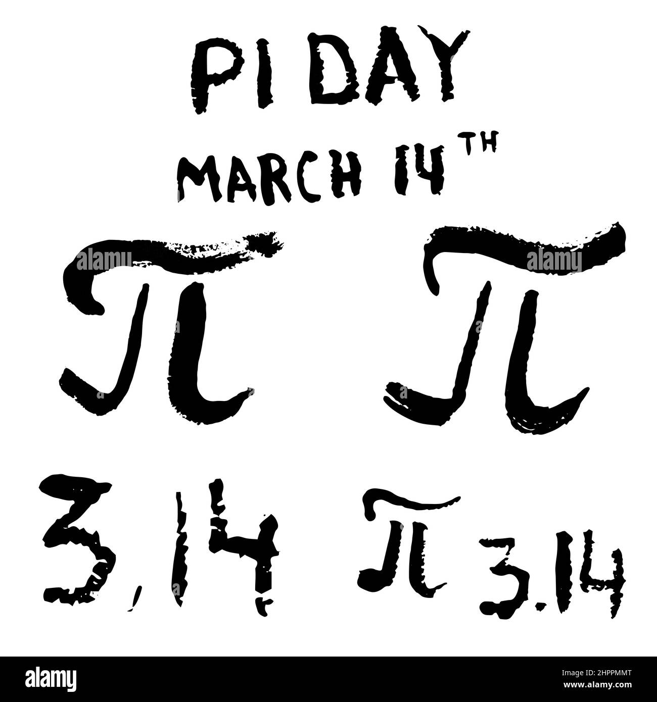 Symbol Pi . Vektorgrafik. Internationaler Pi-Tag. Stock Vektor