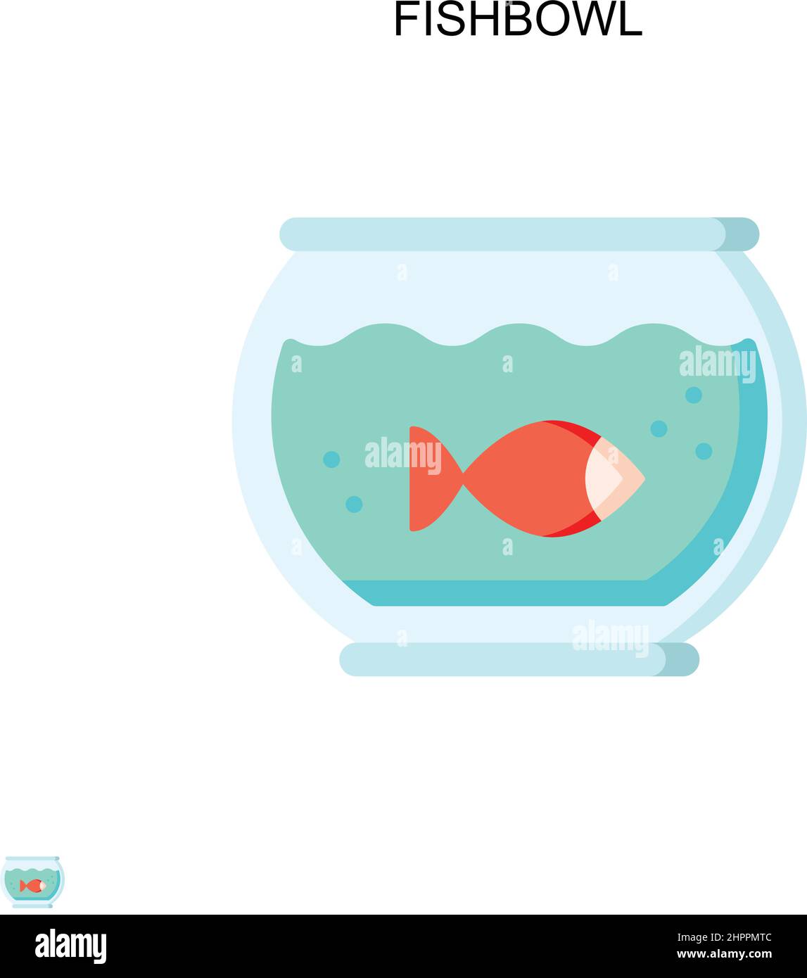 Einfaches Vektor-Symbol für Fishbowl. Illustration Symbol Design-Vorlage für Web mobile UI-Element. Stock Vektor