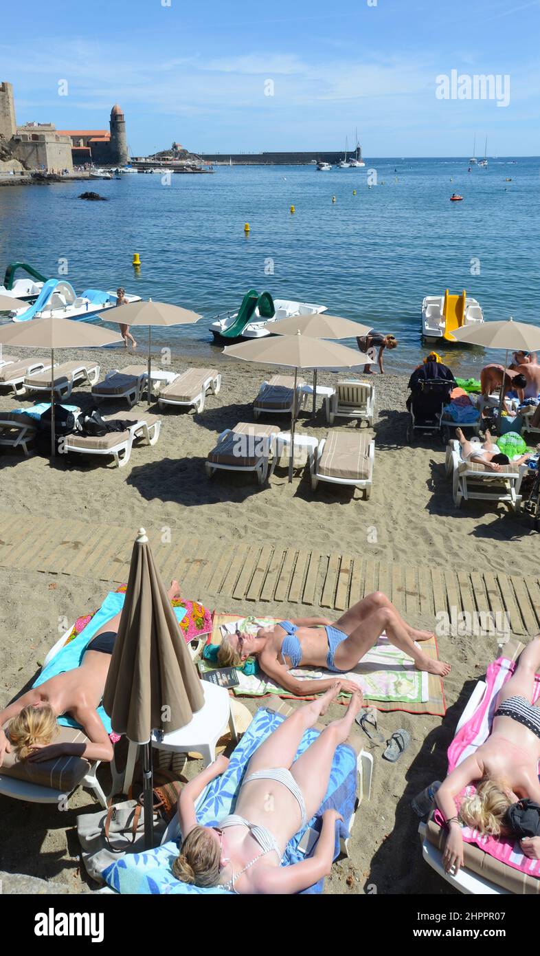 Frankreich Pyrenäen orientales oczitanie Collioure Village touristique Stockfoto