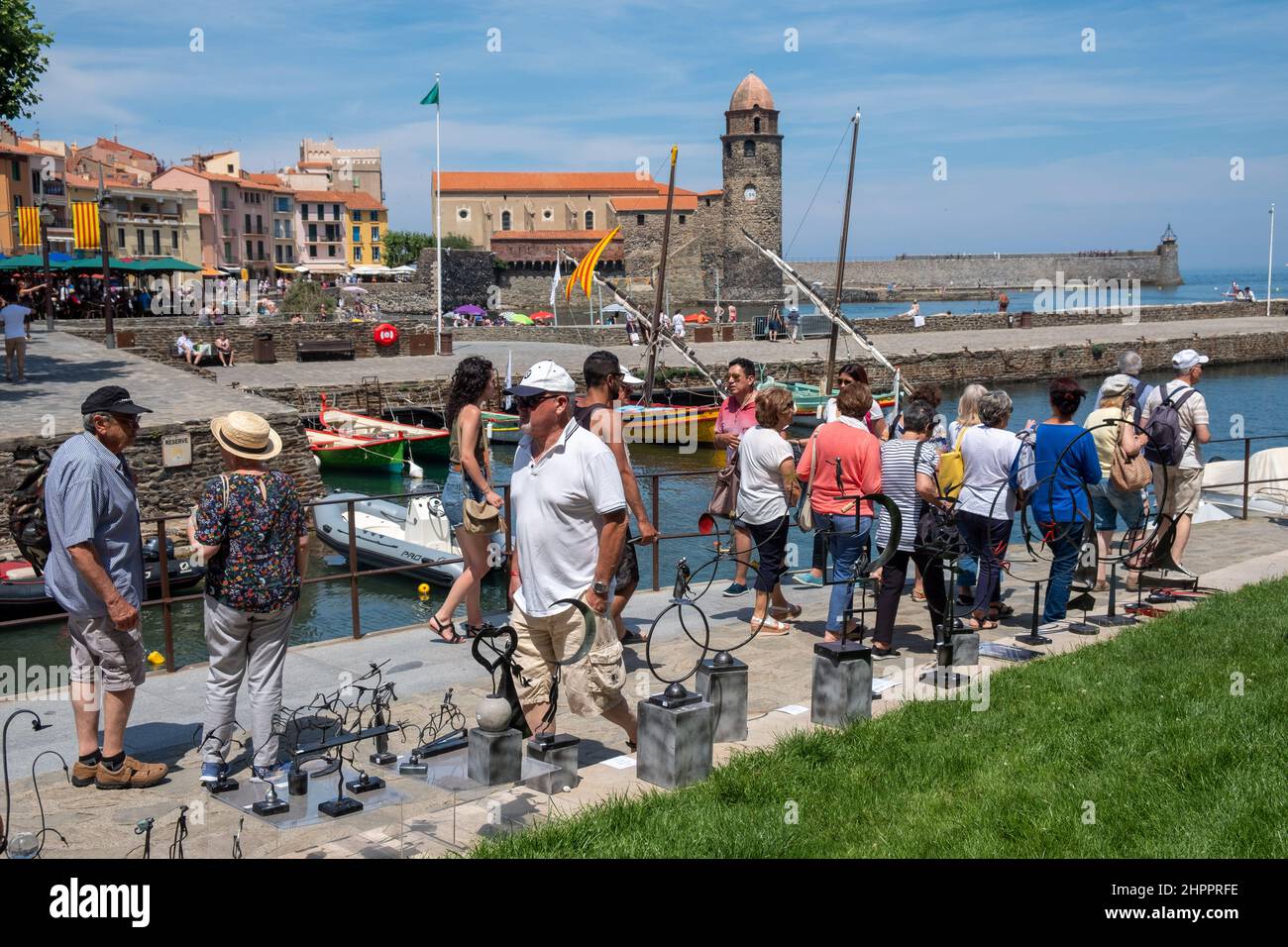 FRANKREICH Pyrenees Orientales Roussillon Côte vermeille collioure Stockfoto