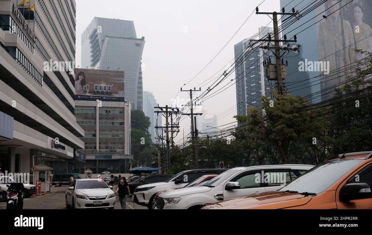 Fortune Town IT Shopping Mall Parkplatz Ratchadaphisek Road, DIN Daeng, Bangkok Thailand Stockfoto