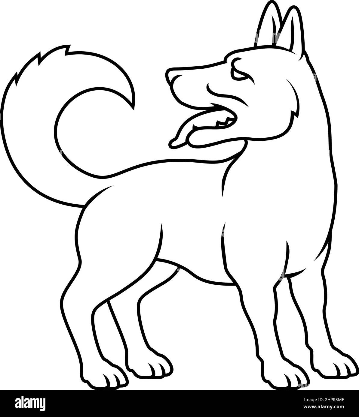 Hund Chinesisches Sternzeichen Horoskop Tier Jahr Zeichen Stock Vektor