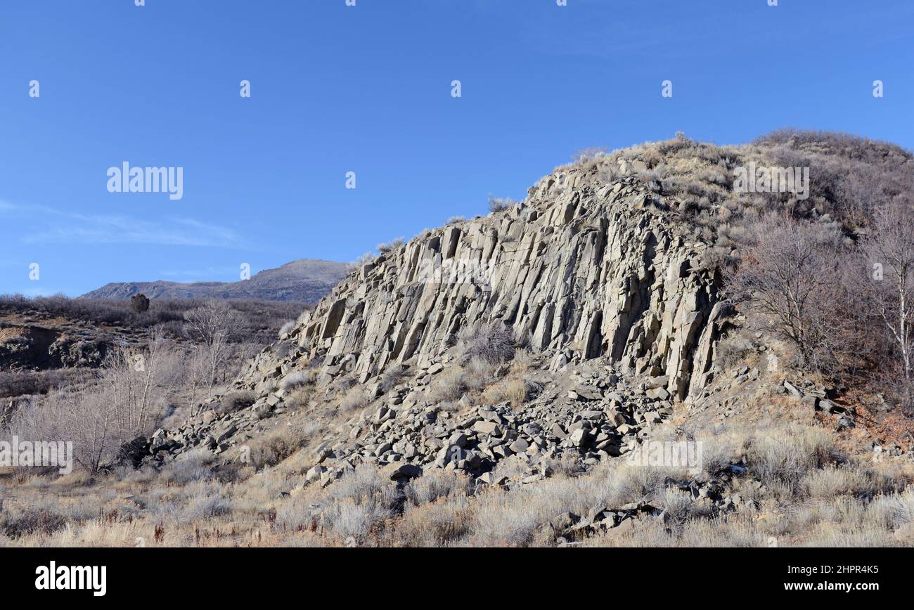 Malerisches Naturzentrum Rock Cliff am Provo Fluss in Kamas, Utah, USA. Stockfoto