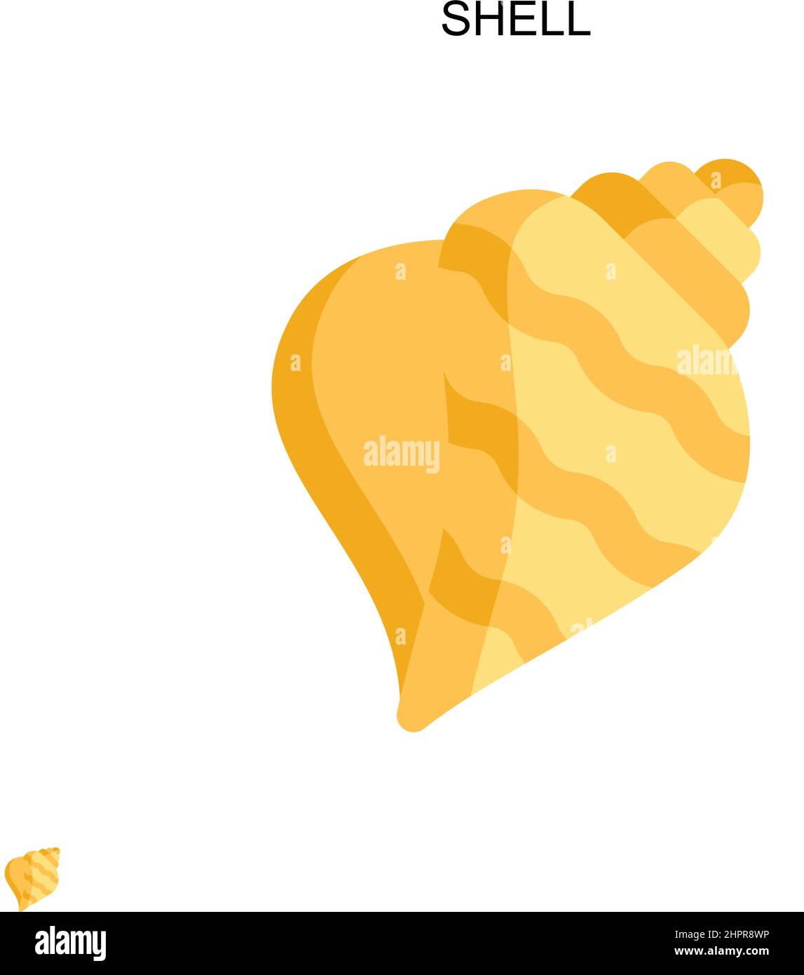 Einfaches Vektorsymbol der Shell. Illustration Symbol Design-Vorlage für Web mobile UI-Element. Stock Vektor